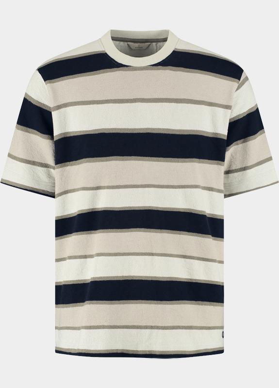 Dstrezzed T-shirt heren Beige DS_Lasse Tee Stripe 203518/251