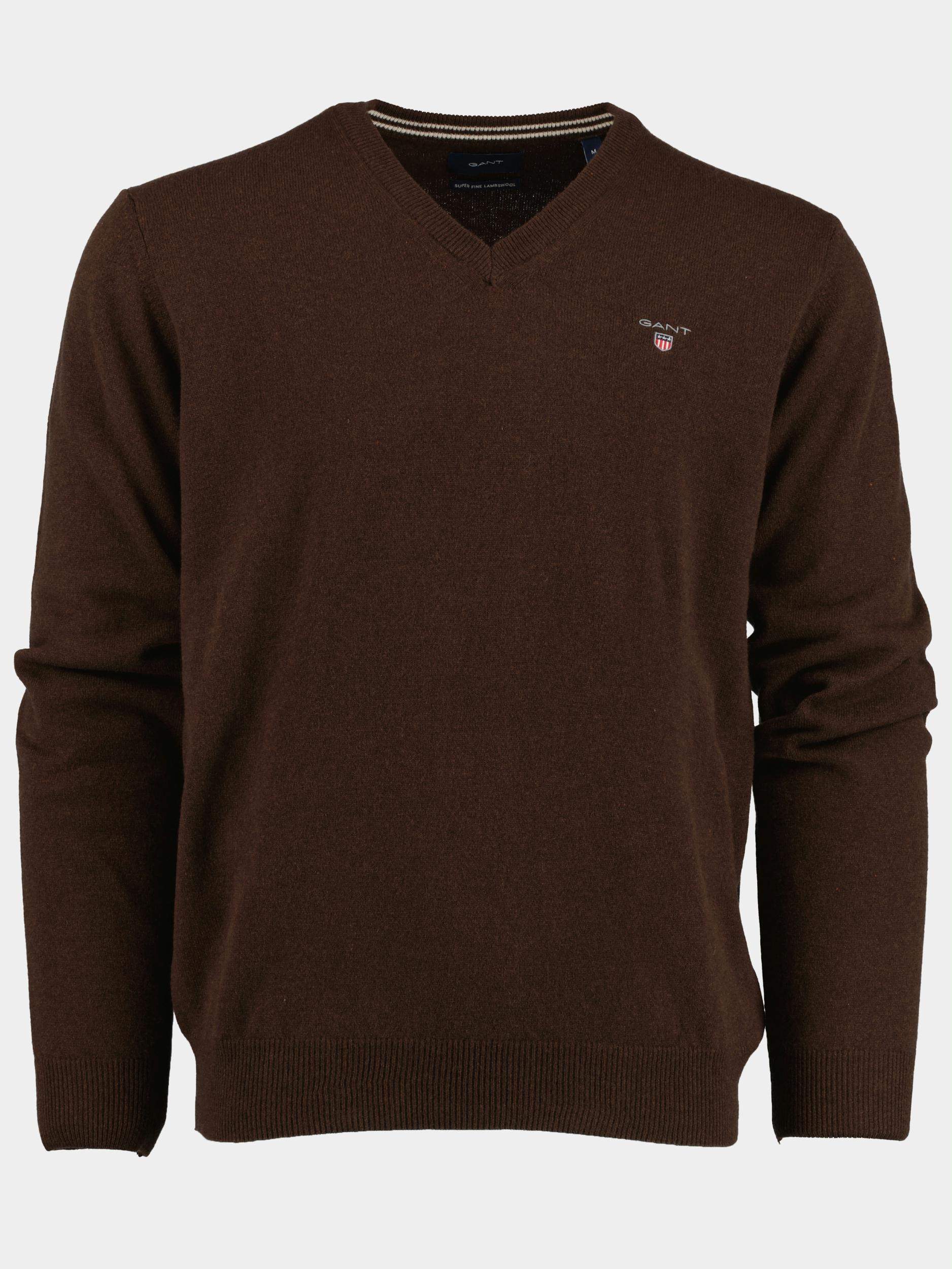 Gant Pullover Bruin Superfine lambswool V-neck 86212/280