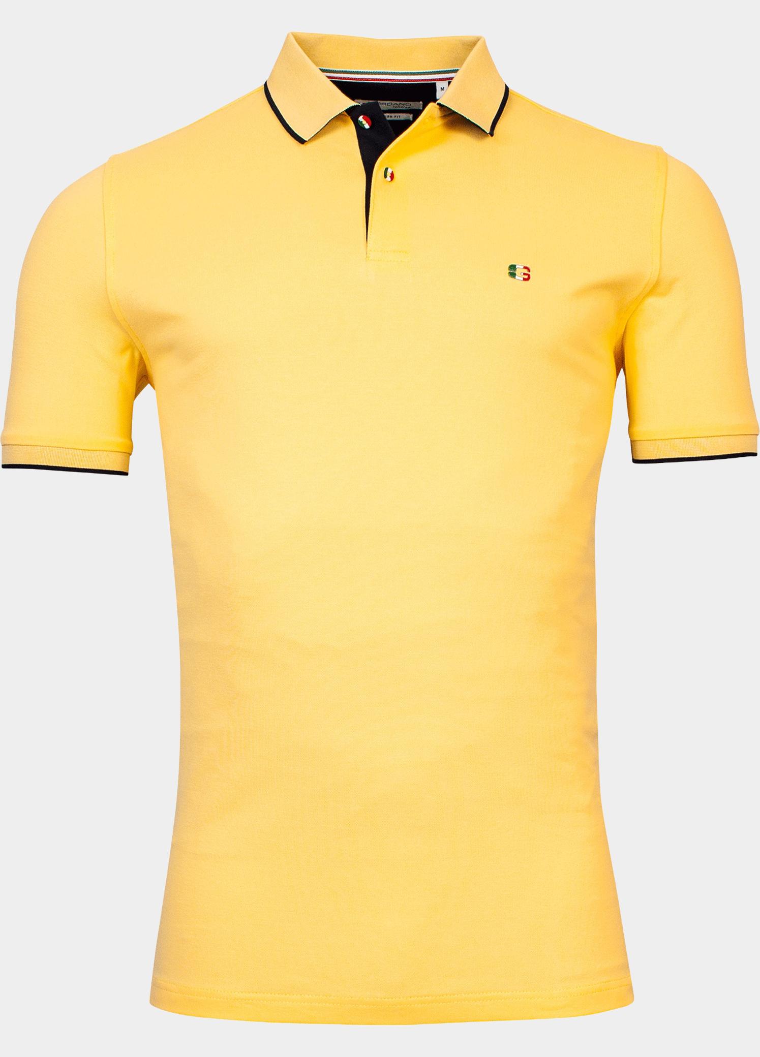 Giordano Polo heren Geel Nico Signature Polo SS Pique 416587/21