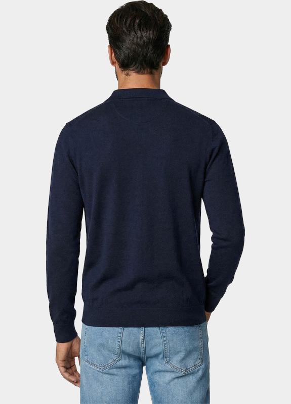 Born With Appetite Polo lange mouwen heren Blauw Connor Knit Ls BWA26105CO75/4001