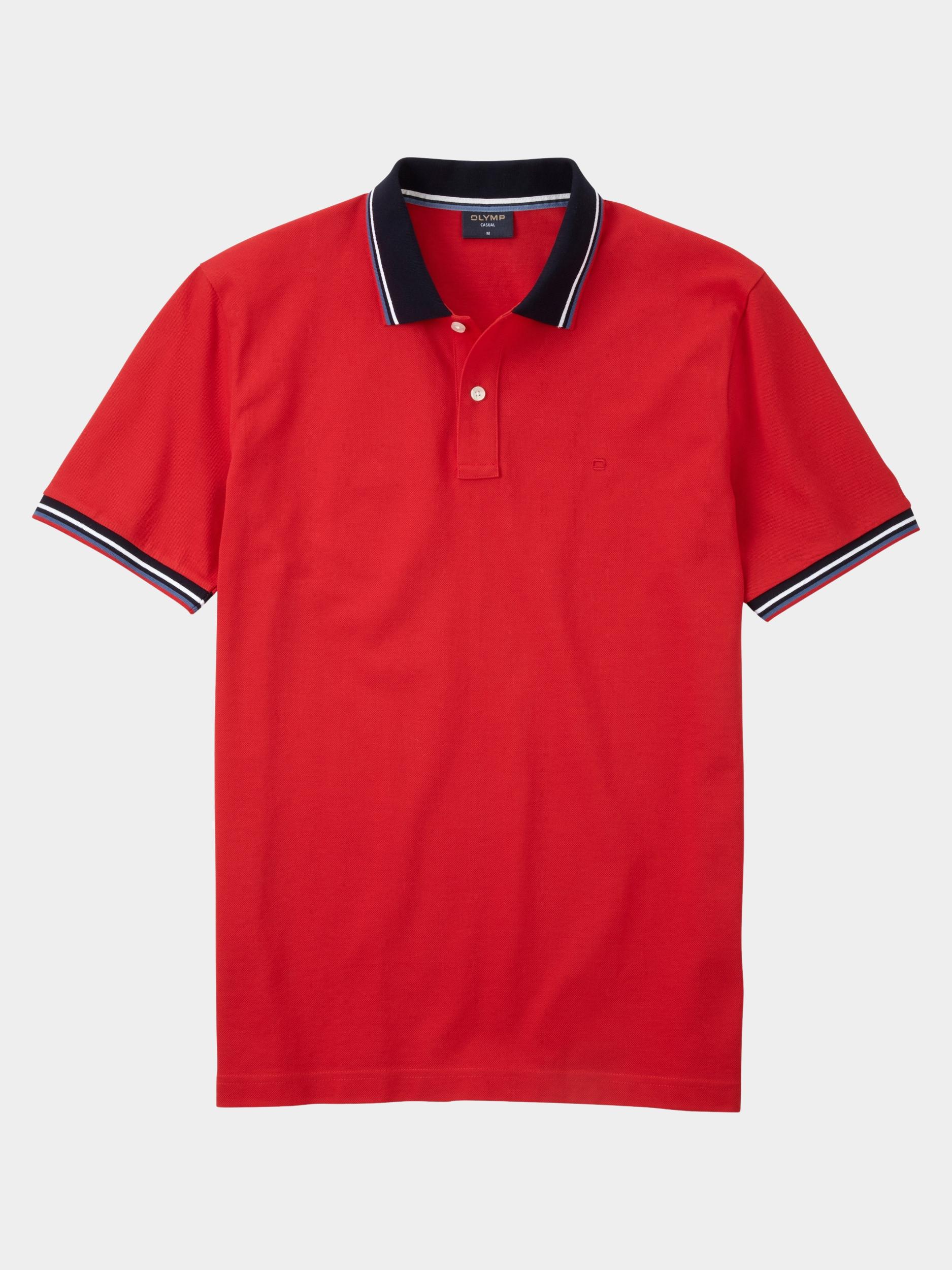 Olymp Polo korte mouw Rood Polo PiquÃ© solid 541152/35