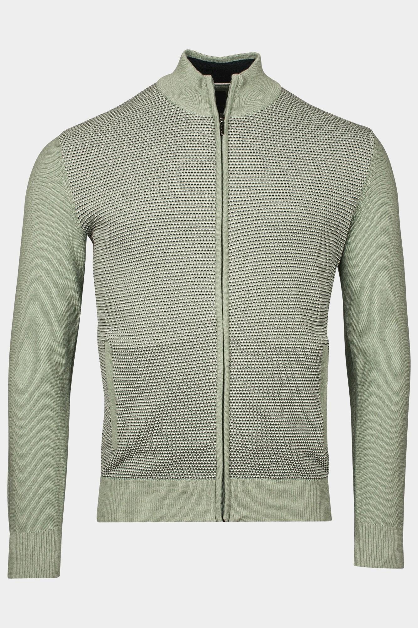 Baileys Vest Groen Cardigan Zip 12gg structure k 512061/725