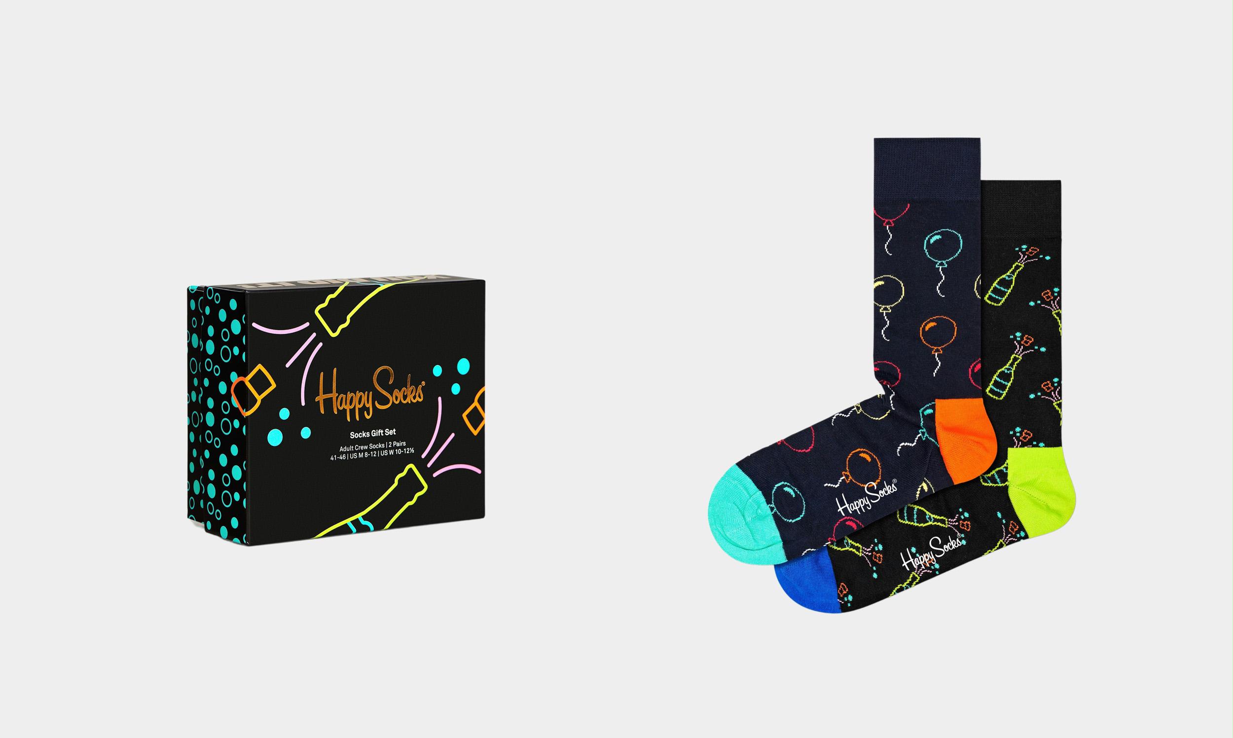 Happy Socks Cadeaubox Sokken Blauw 2-Pack You Did It Gift Set XYDI02/6500