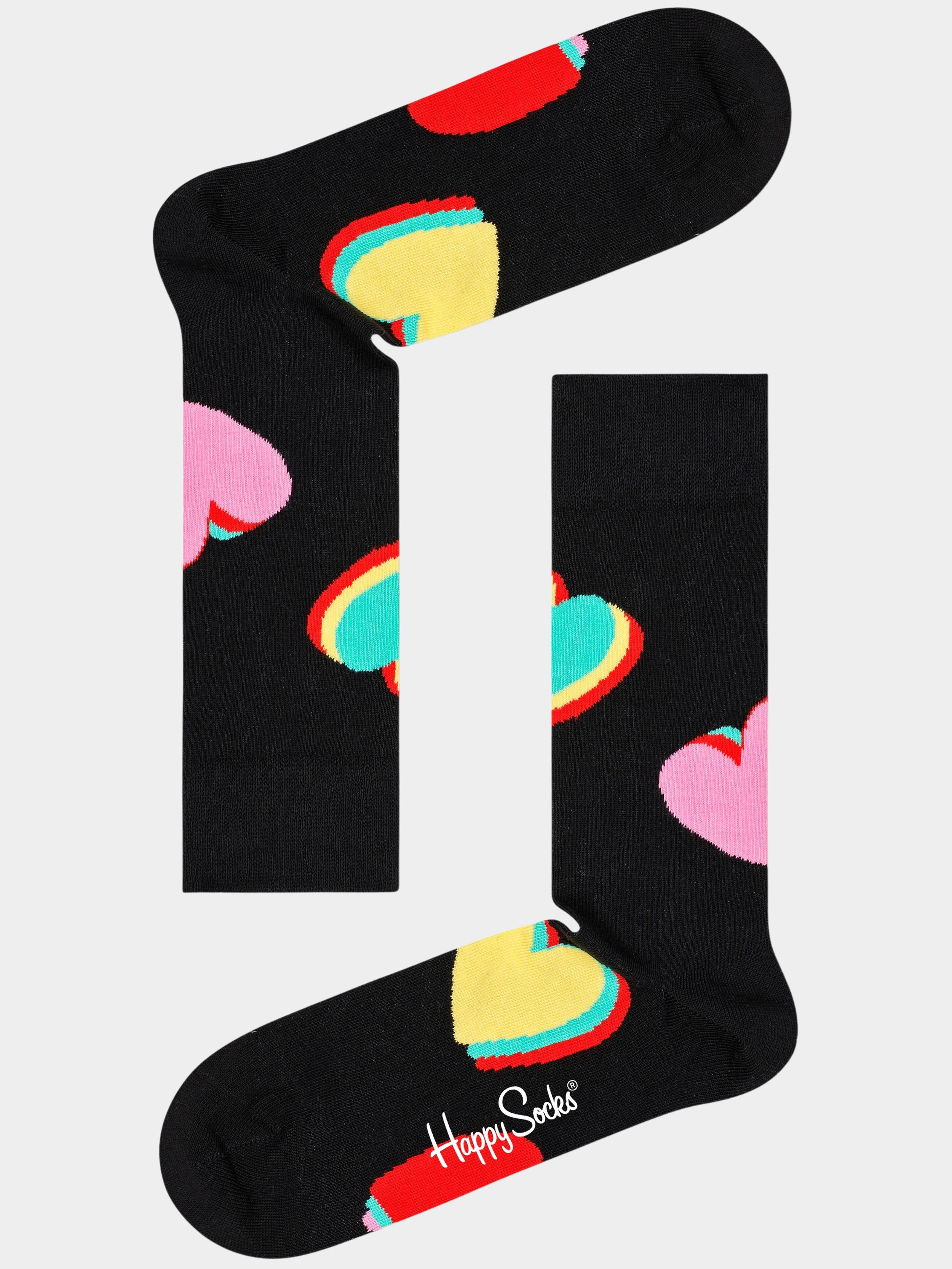 Happy Socks Sokken Zwart My Valentine MYV01/9300