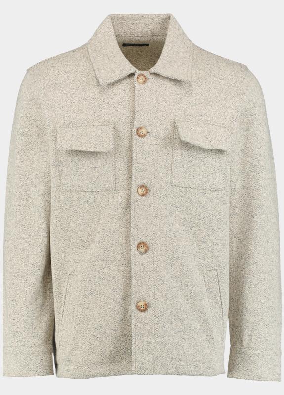Innocente Overshirt Beige met visgraatmotief 13810/Taupe