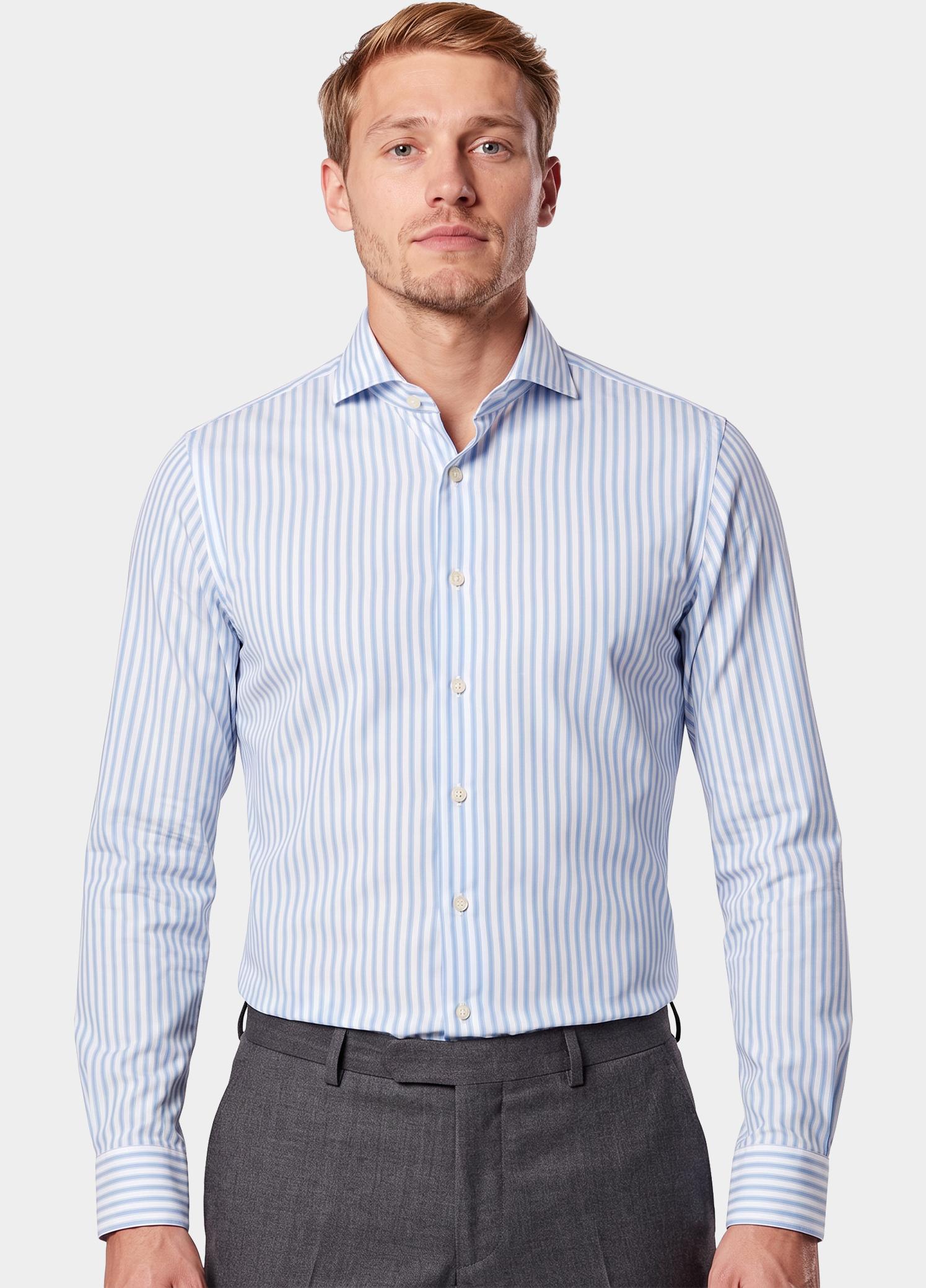 Profuomo Zakelijk overhemd heren Blauw  PPWH30028/B