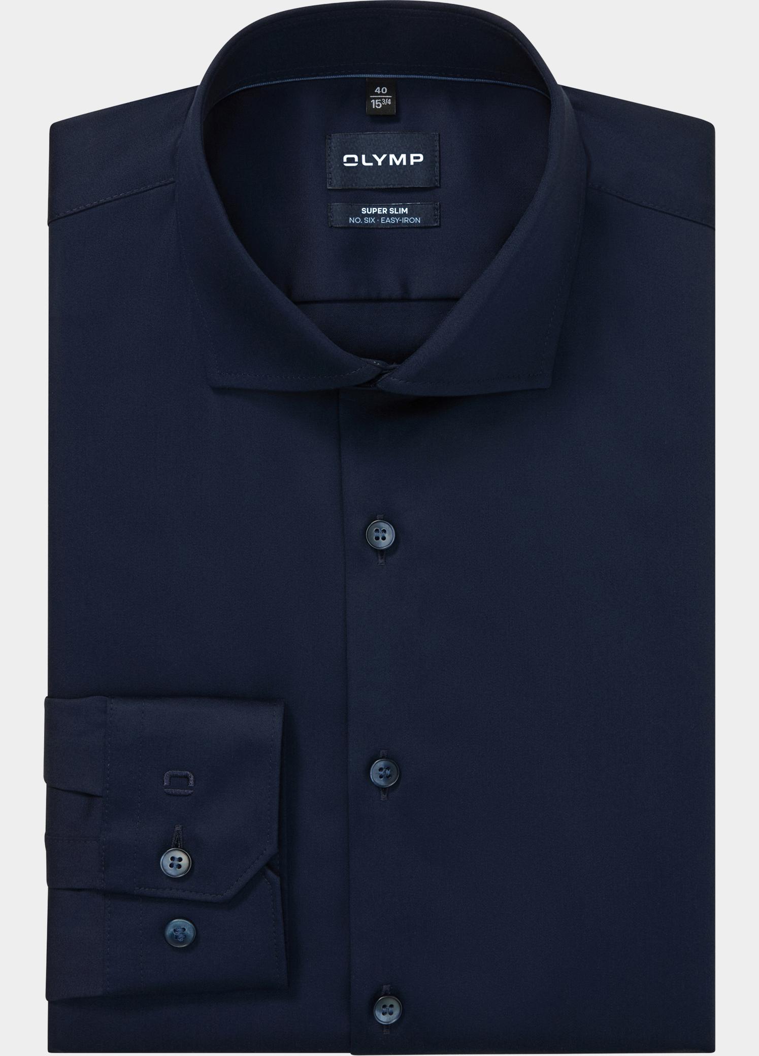 Olymp Zakelijk overhemd heren Blauw No. Six 255684/08