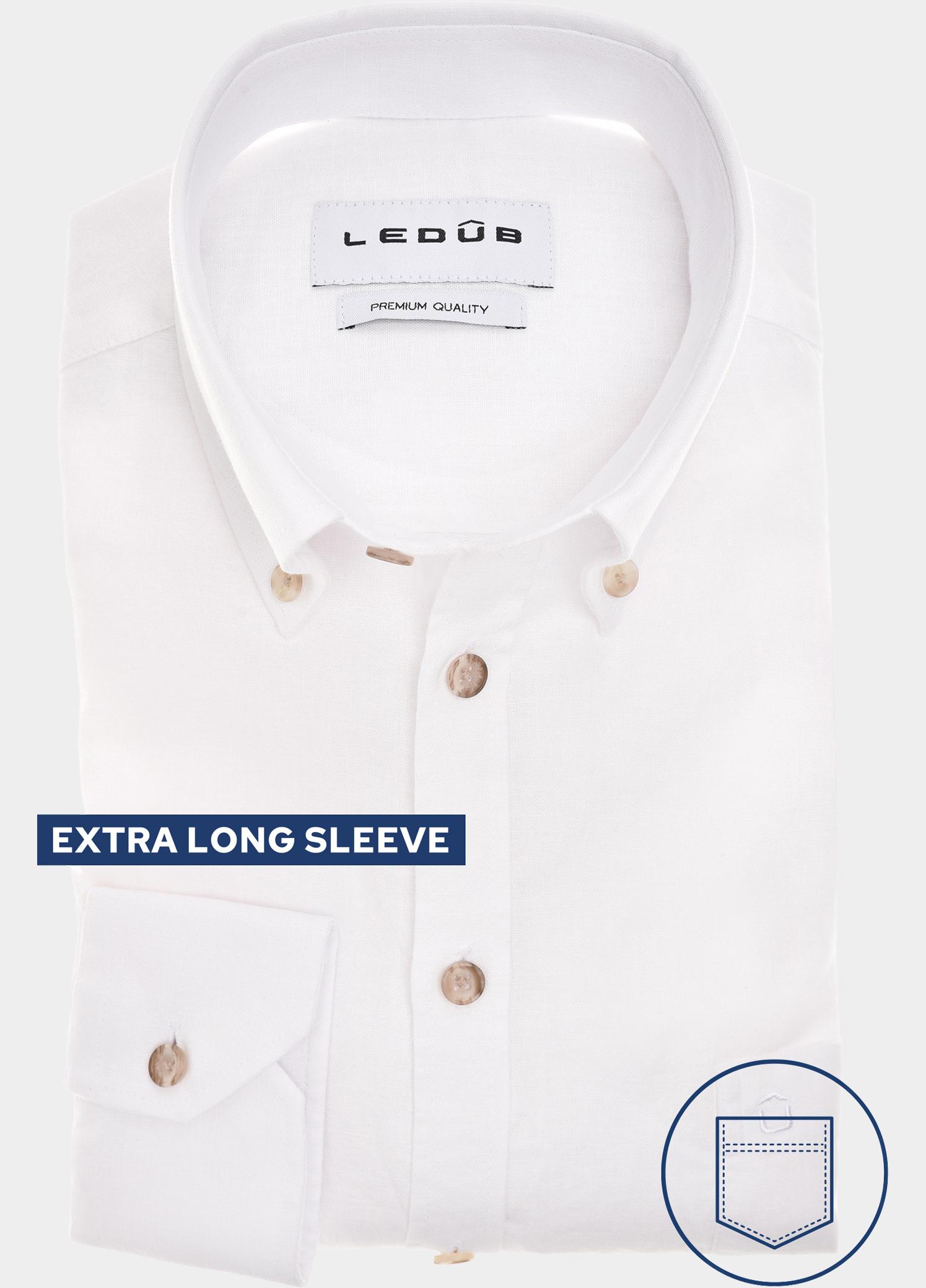 Ledub Overhemd extra lange mouw Wit  0143397/910-000-000