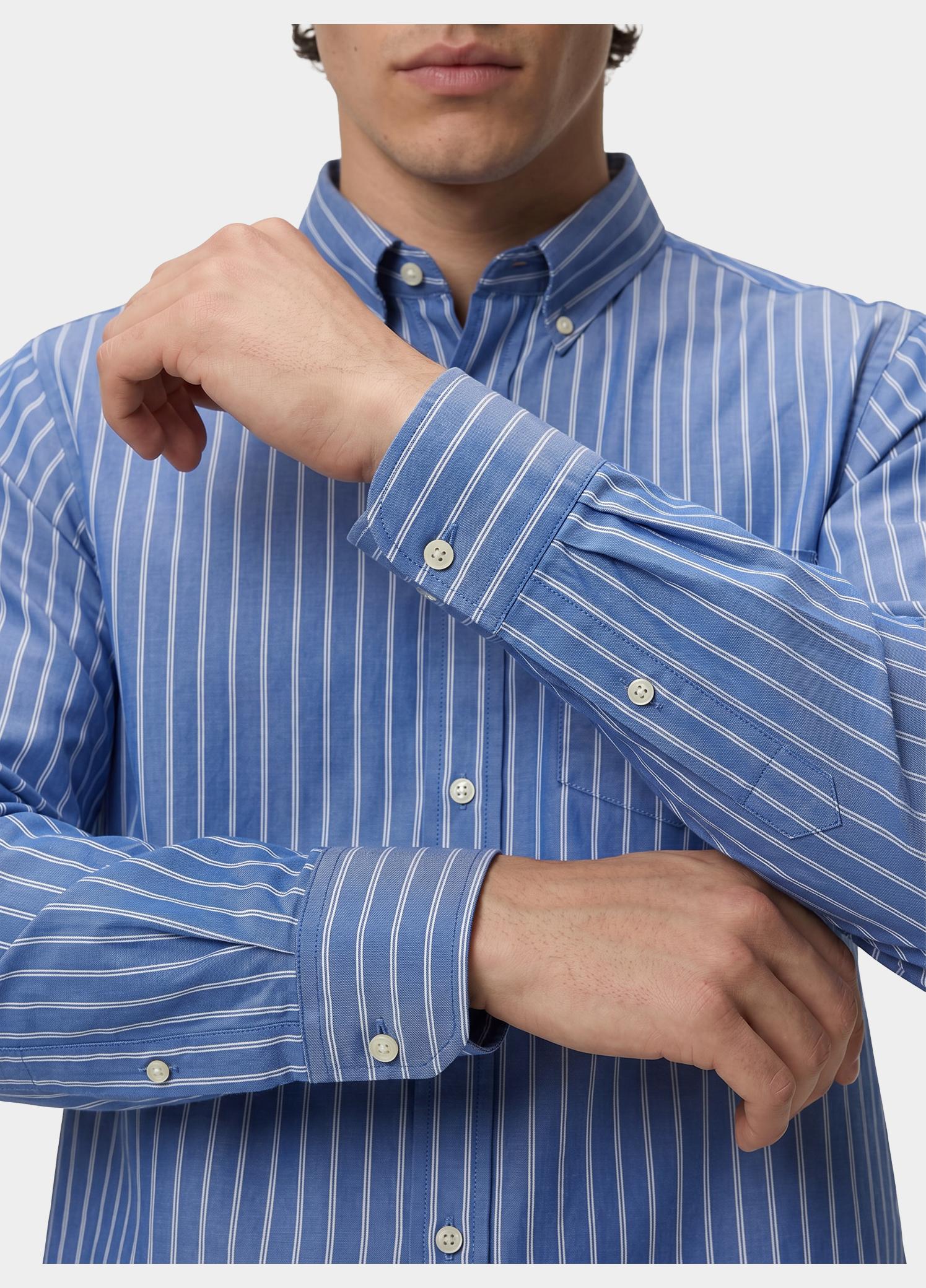 Gant Overhemd heren Blauw Klassiek poplin overhemd met 3262031/436