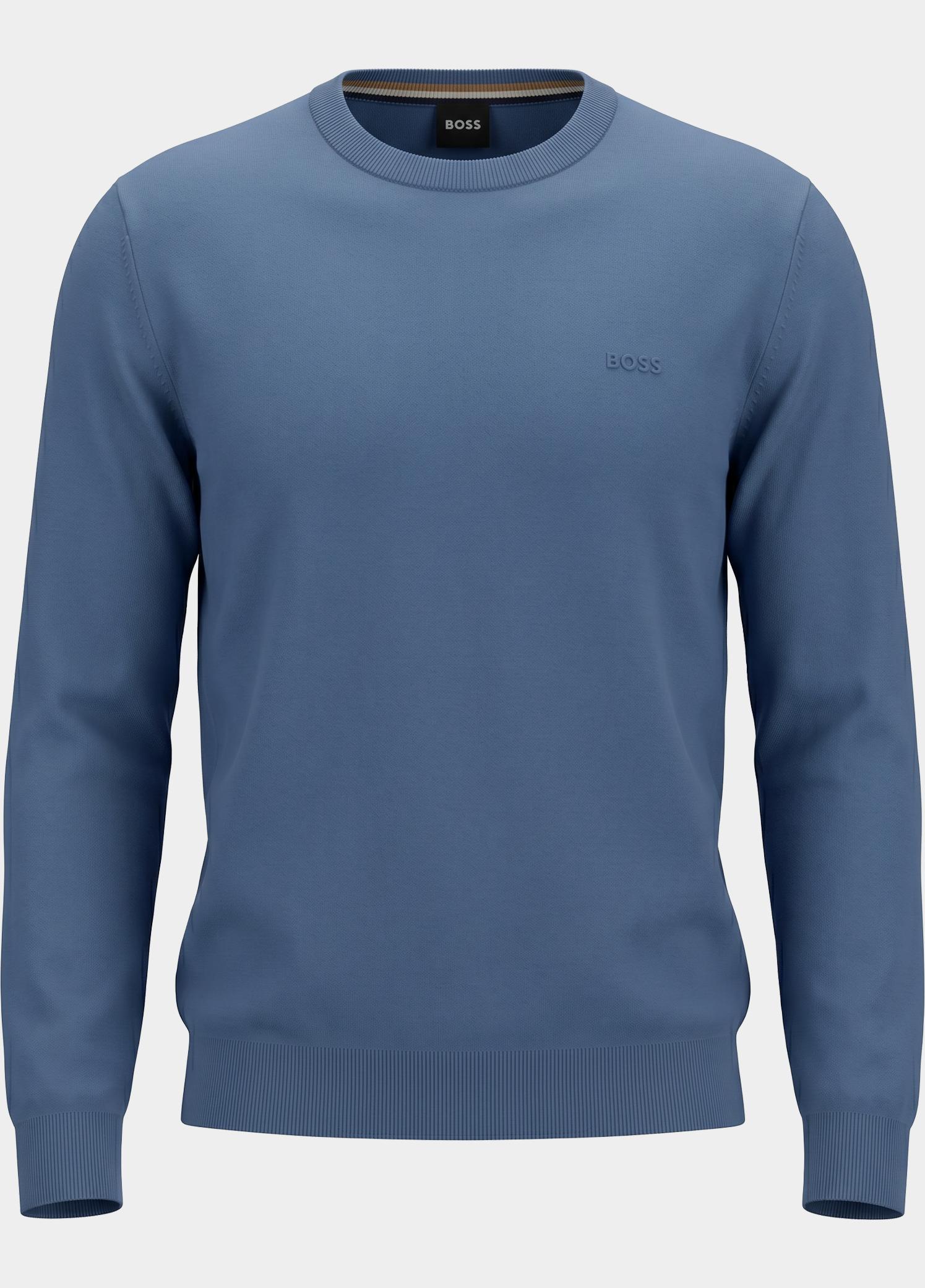 BOSS Black Pullover heren Blauw Upacas-L 10277287 01 50556344/468