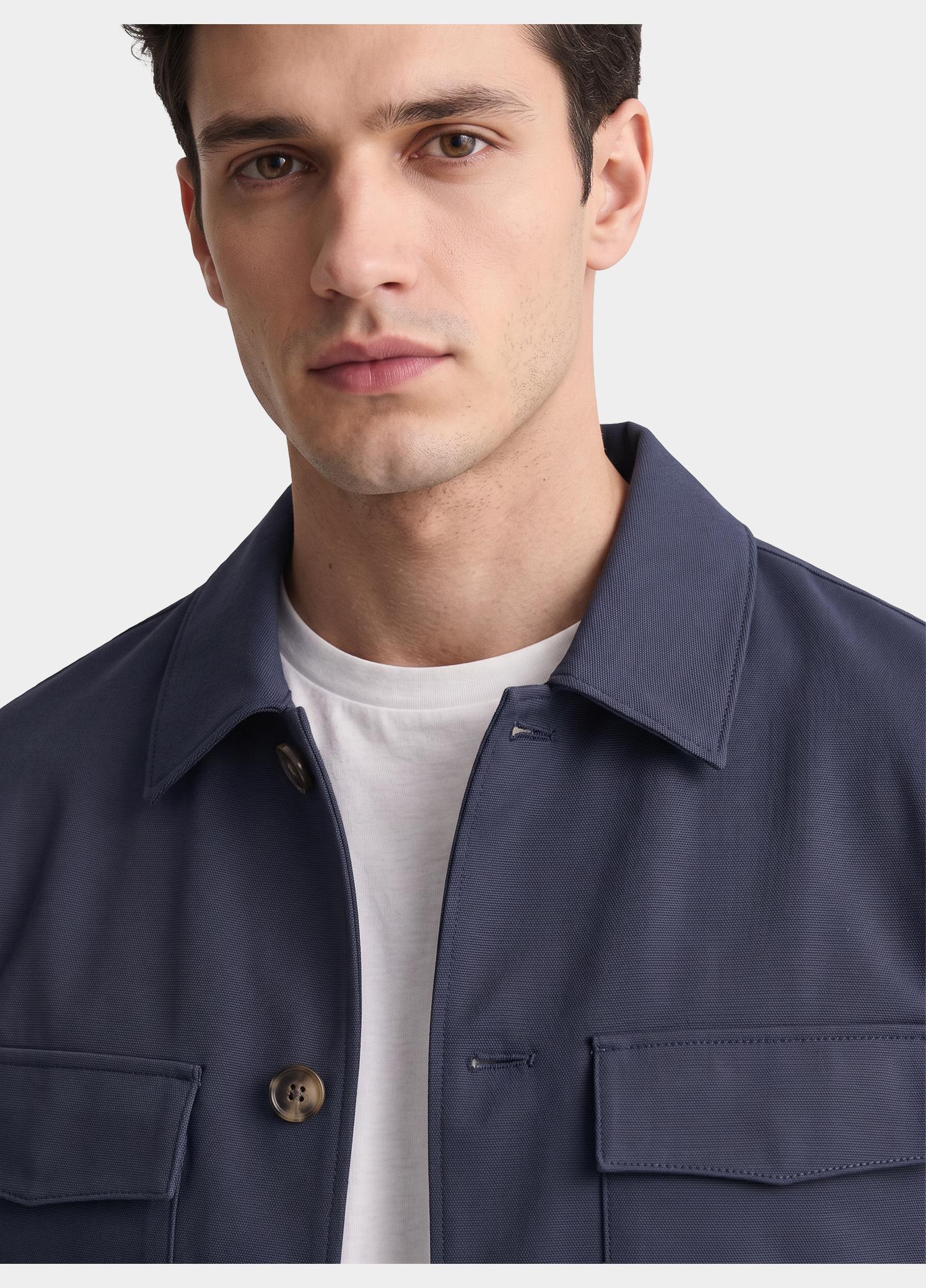 Born With Appetite Overshirt Blauw Matteo Shirtjacket BWA26314MA25/4001