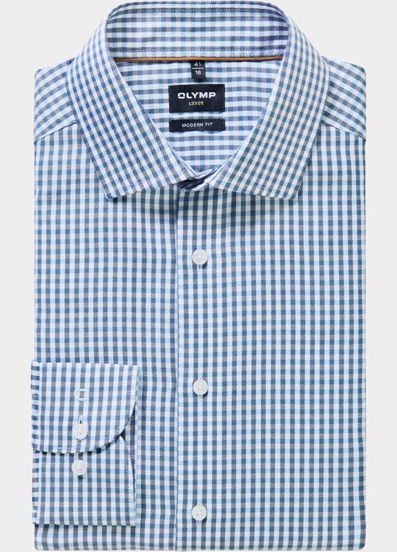 Olymp Zakelijk overhemd heren Blauw Luxor 129214/18
