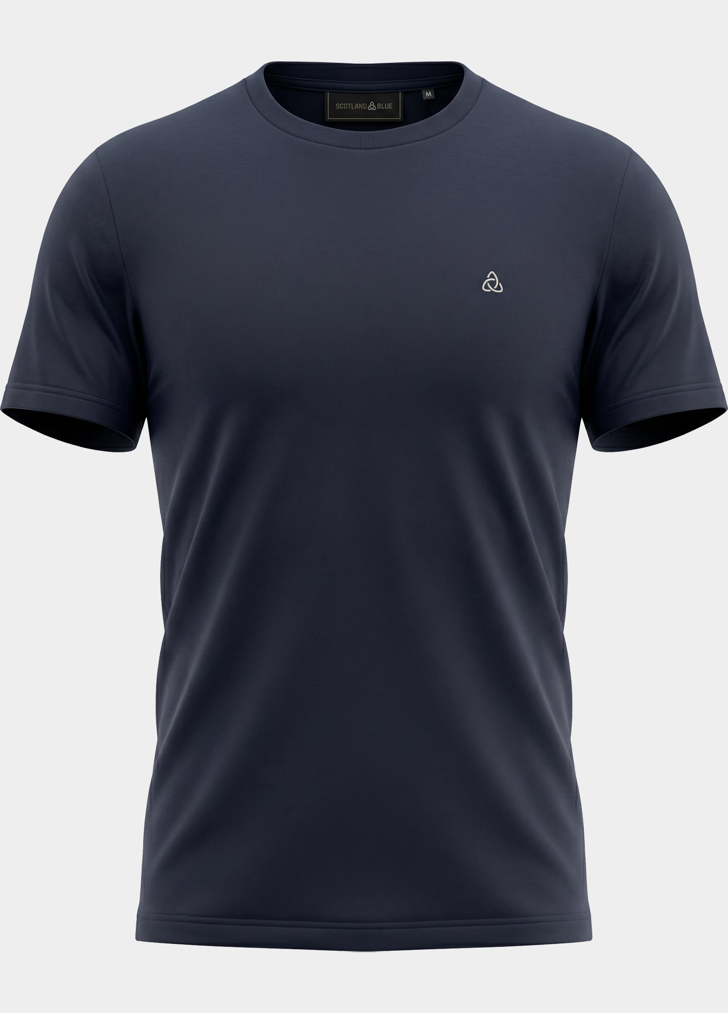 Scotland Blue T-shirt heren Blauw Dynand T-shirt SPE25108DY42SB/290 navy