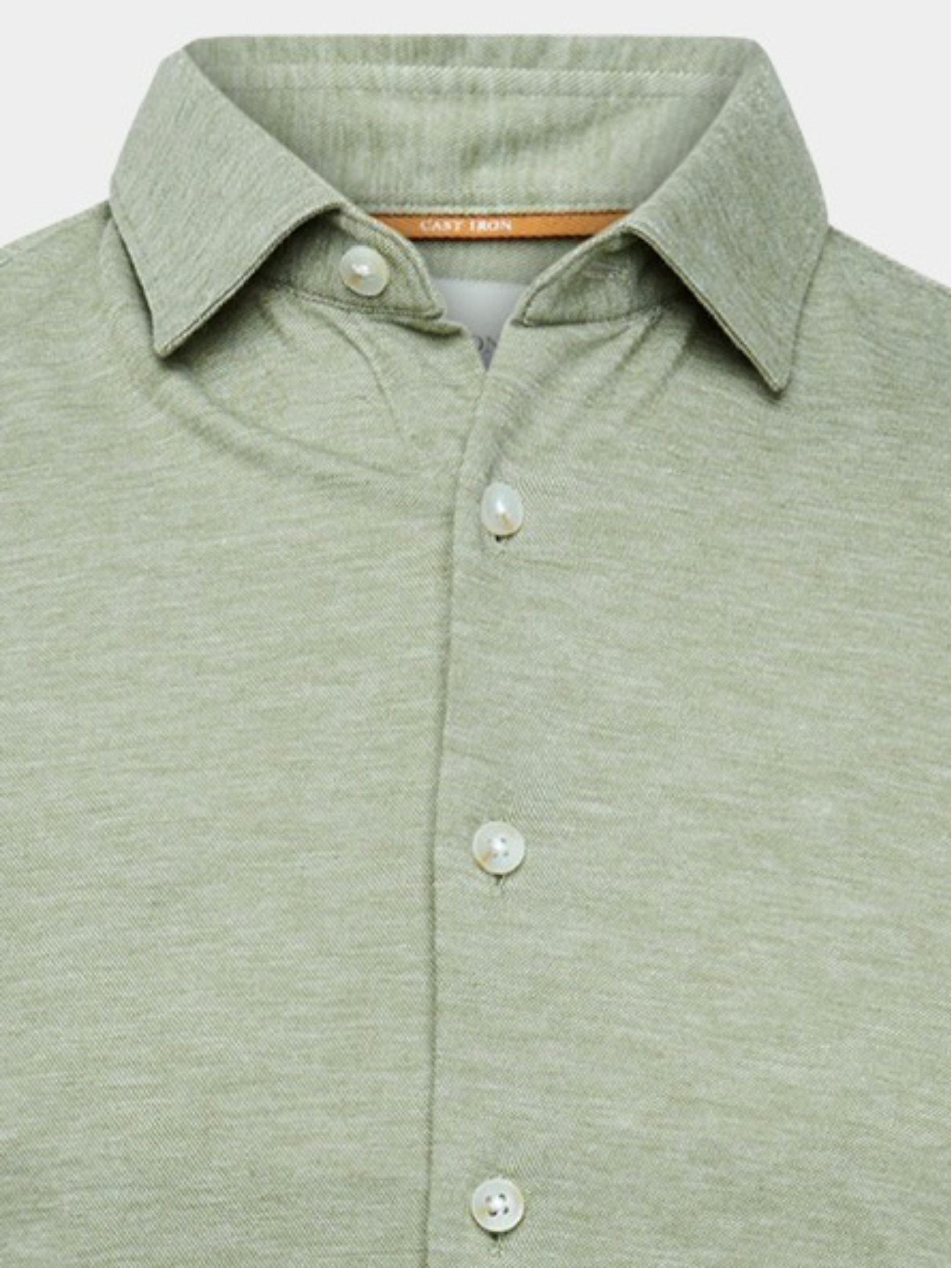 Cast Iron Casual hemd lange mouw Groen Long Sleeve Shirt CF Jersey P CSI2302201/6381