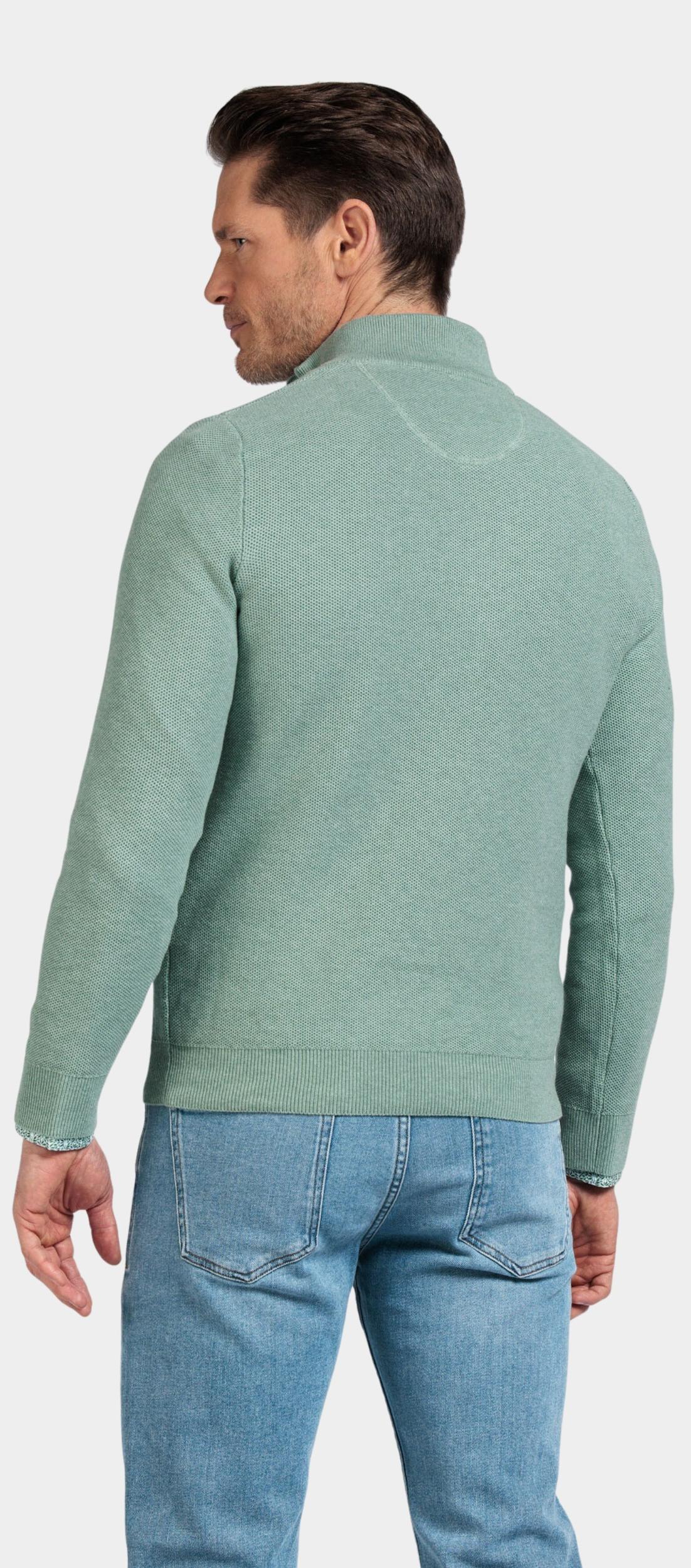 Baileys Half Zip Groen Pullover 1/2 zip  12gg struct 518464/725
