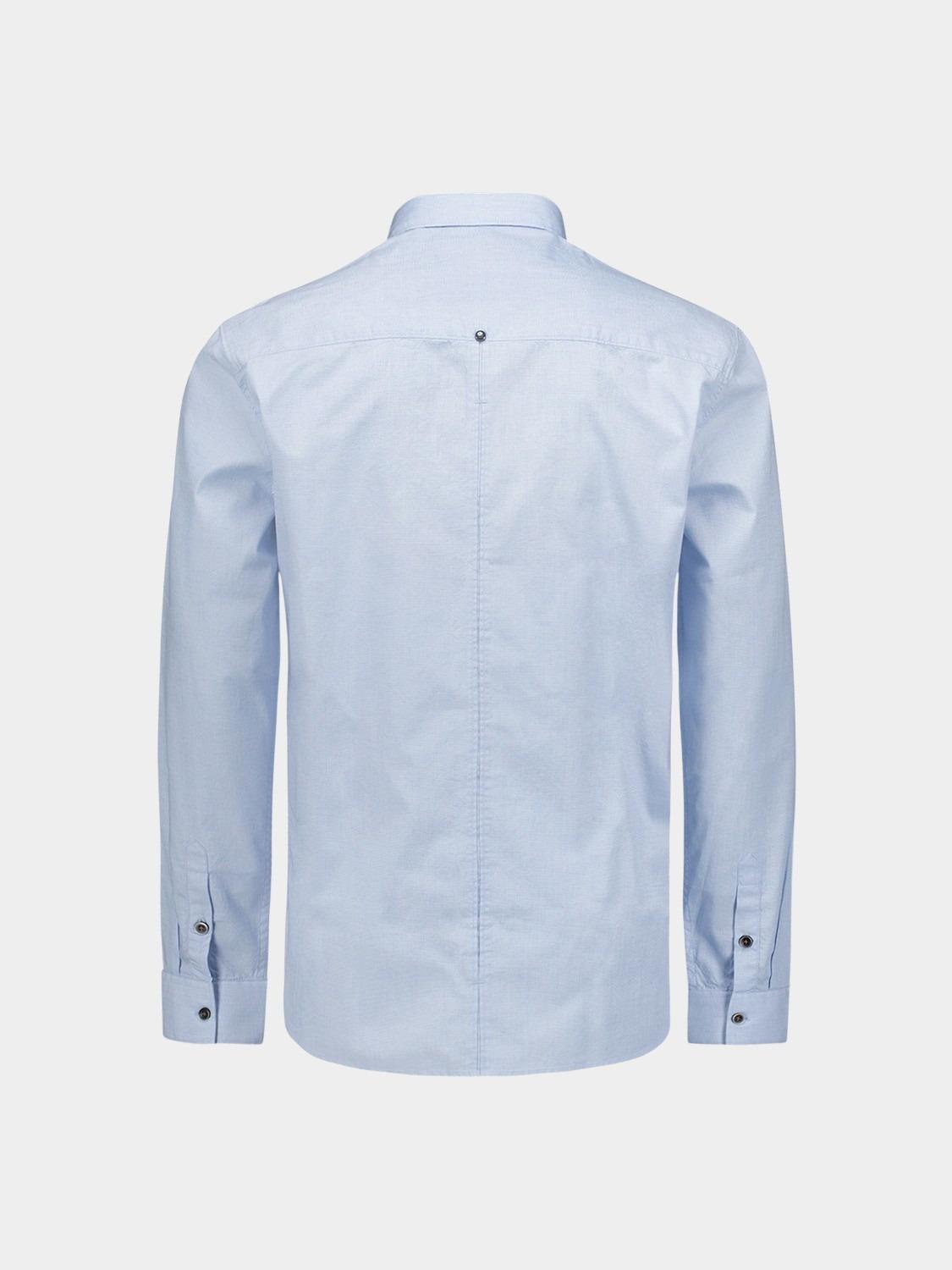 No Excess Casual hemd lange mouw Blauw Shirt 2 Coloured N4330/130