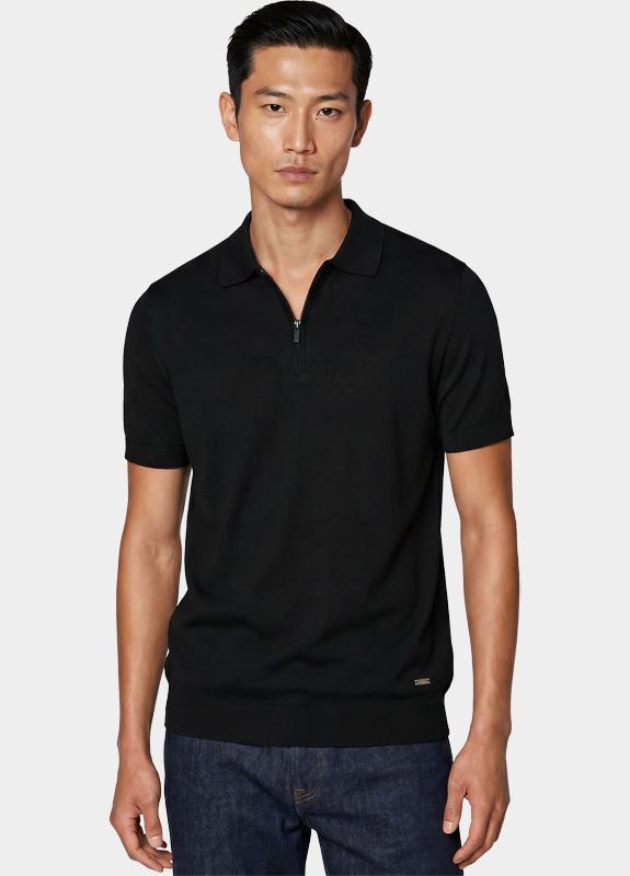 Born With Appetite Polo heren Blauw Dan Knitted Polo Ss BWA00006DA31/4001