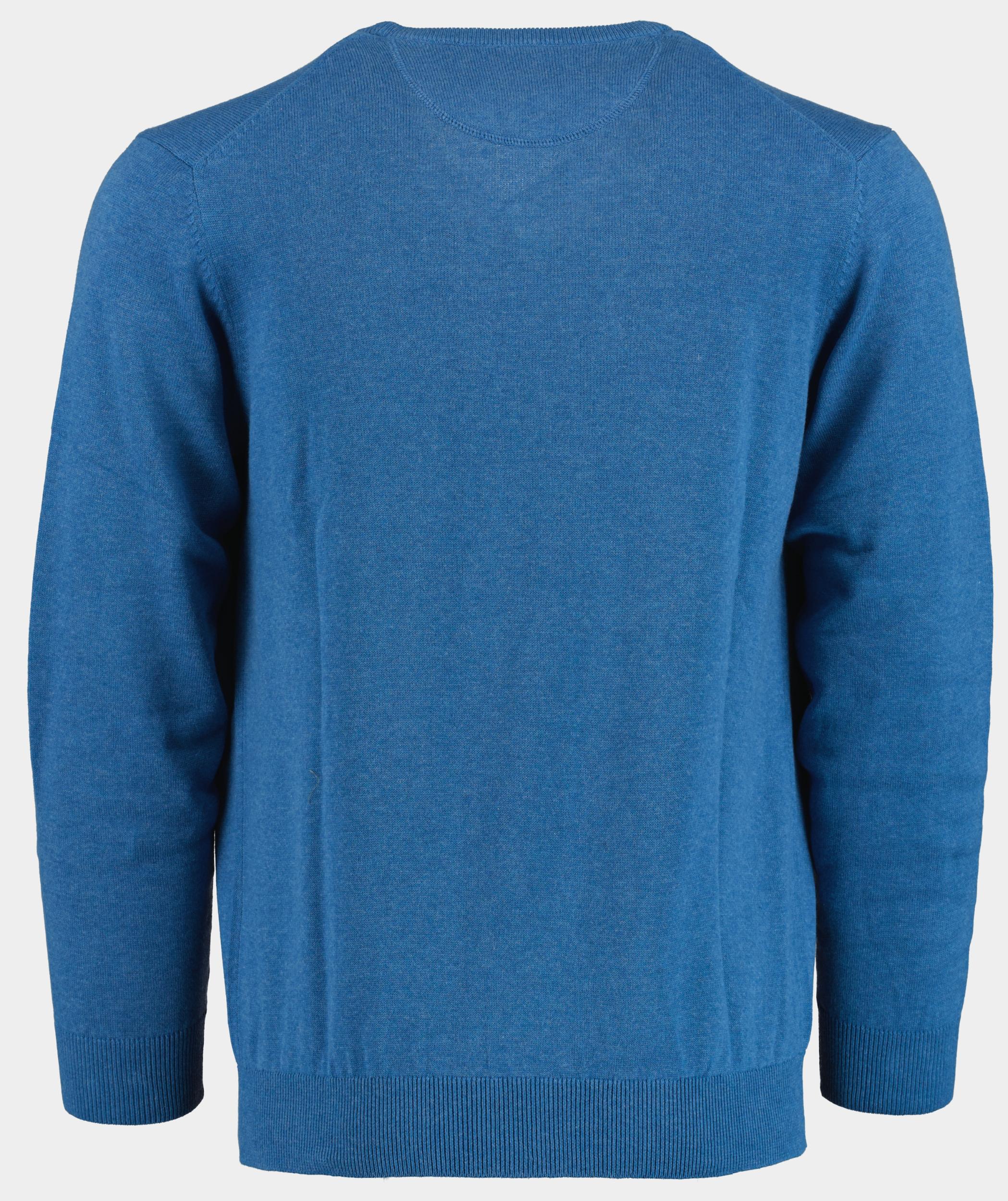 Bos Pullover Blauw Cotton Regular Fit kobalt 518100CCT-13/655