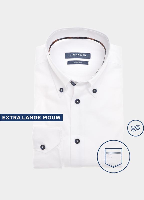 Ledub Overhemd extra lange mouw Wit  0142090/910-670-000
