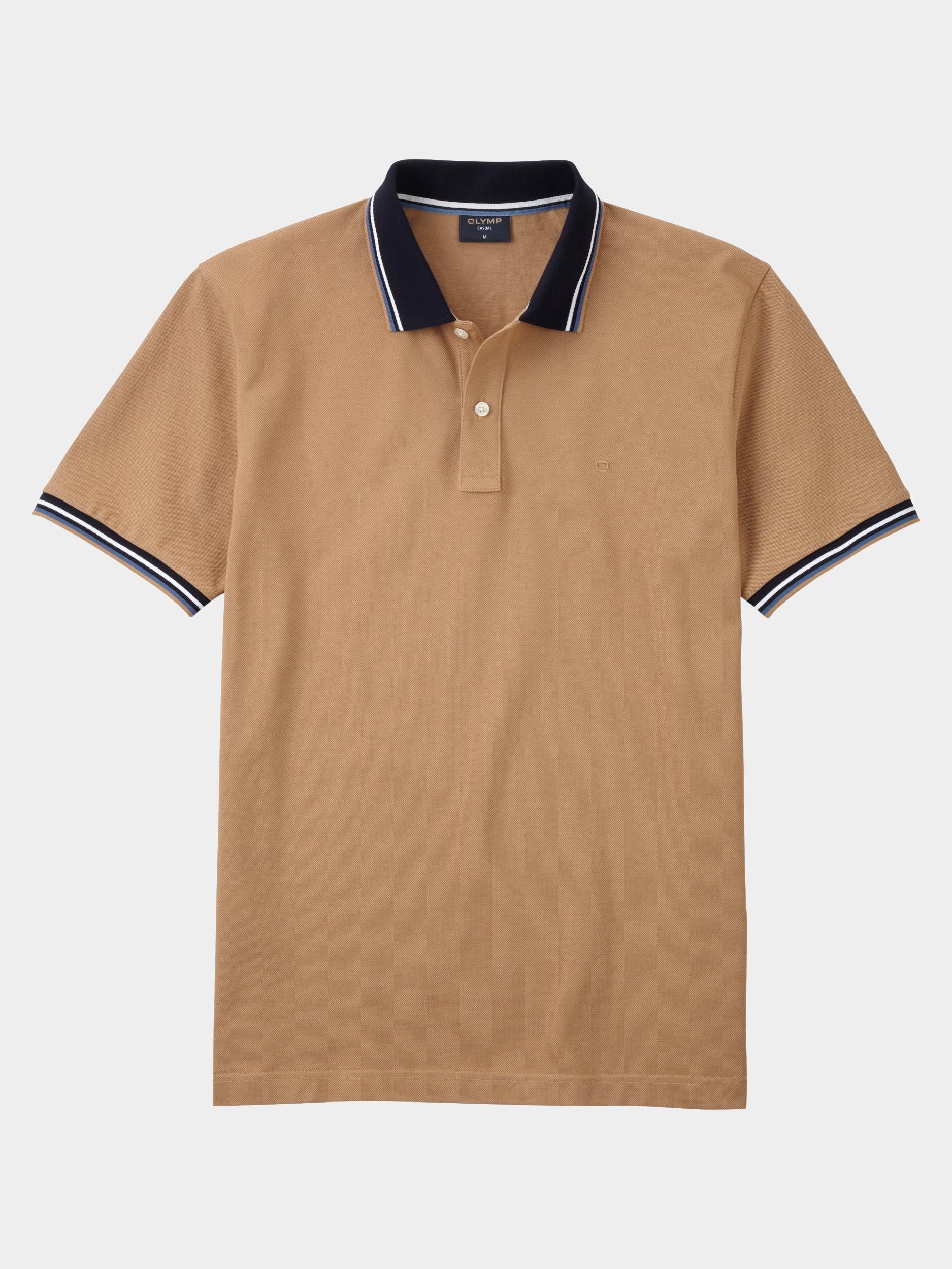 Olymp Polo korte mouw Bruin Polo PiquÃ© solid 541152/24