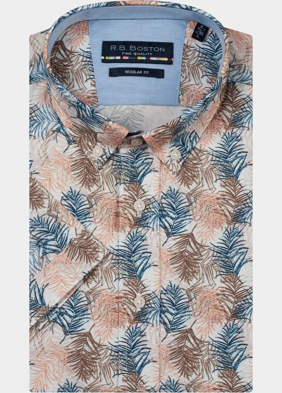 R.B. Boston overhemd korte mouw heren Multi Marshall SS Button Down 616670/326