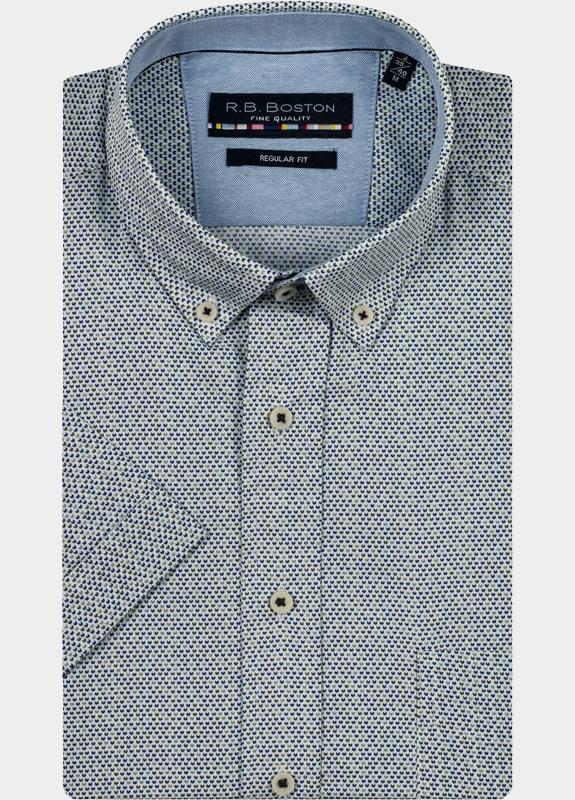 R.B. Boston Casual hemd korte mouw Multi Marshall SS Button Down 516670/722