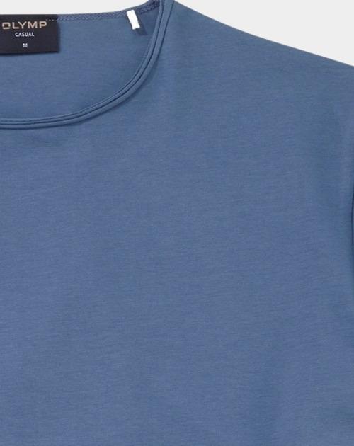 Olymp T-shirt korte mouw Blauw T-Shirt CO/EL 560172/13