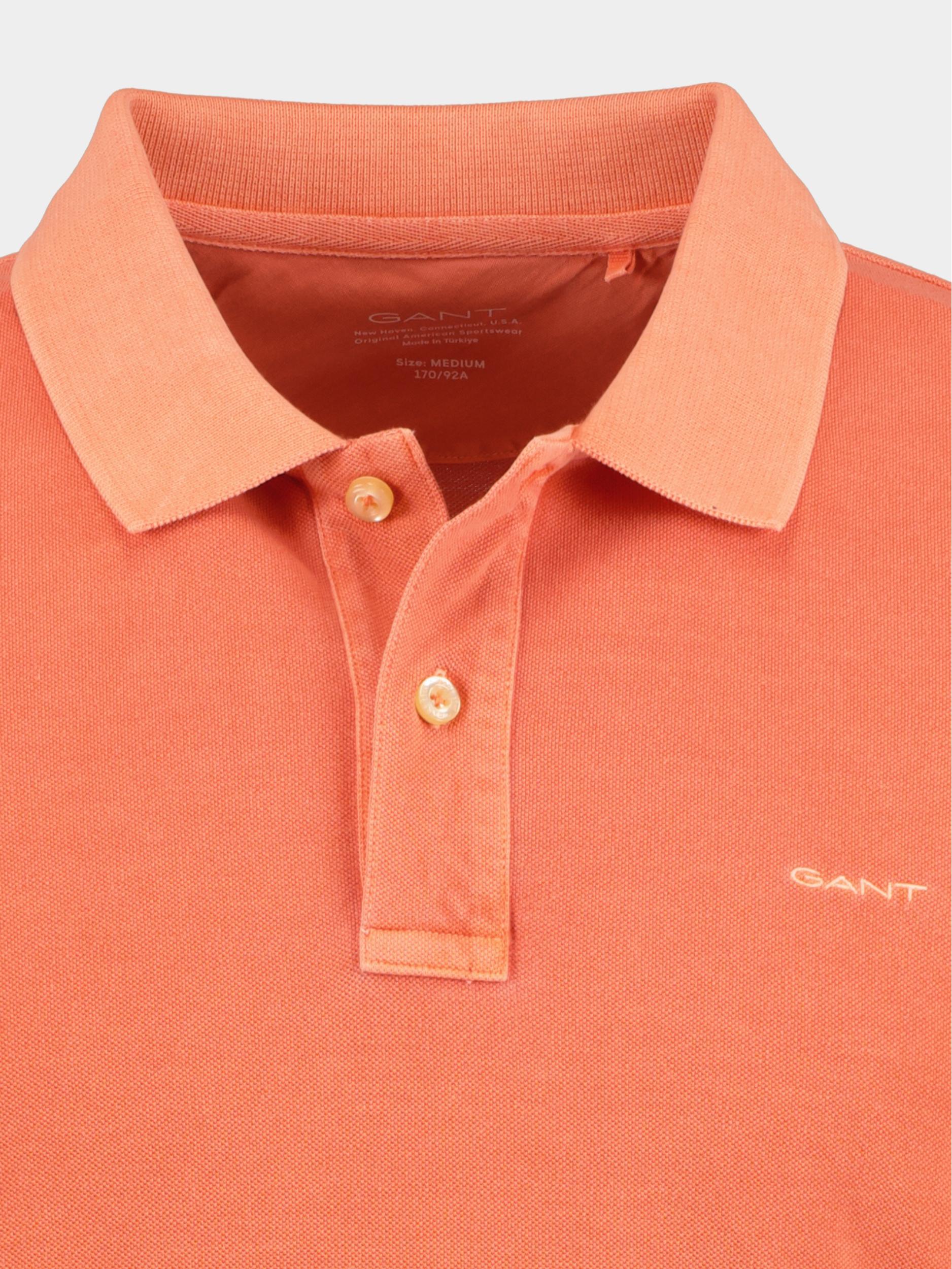Gant Polo korte mouw Oranje Sunfaded Pique SS Rugger 2043005/834