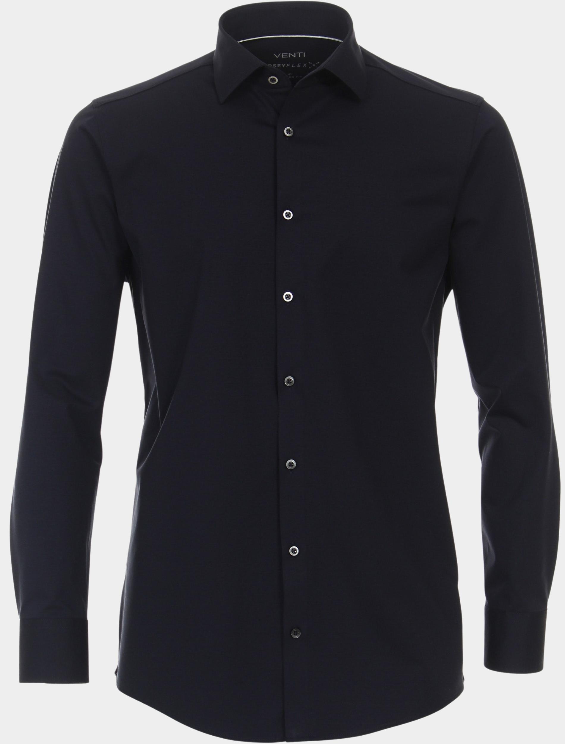 Venti Business hemd lange mouw Blauw Kent Modern Fit Jerseyflex 123963800/102