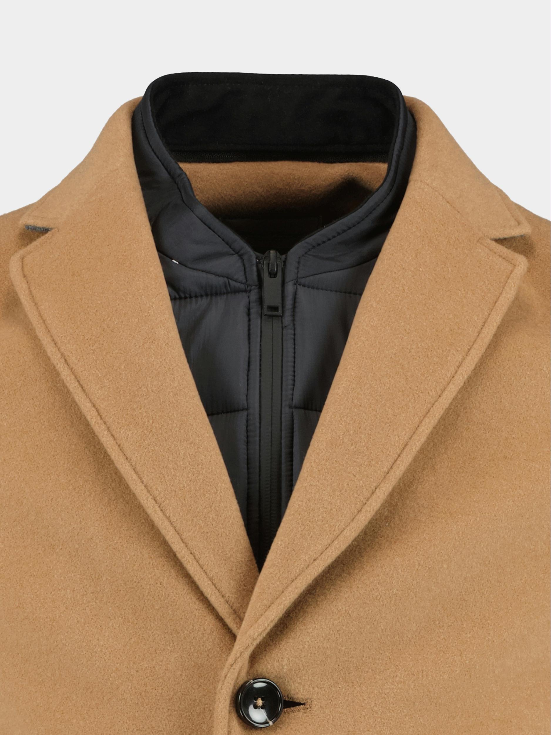 Mario Fiorenzo Wollen Jas Beige Wollen jas HansNY 9084/1