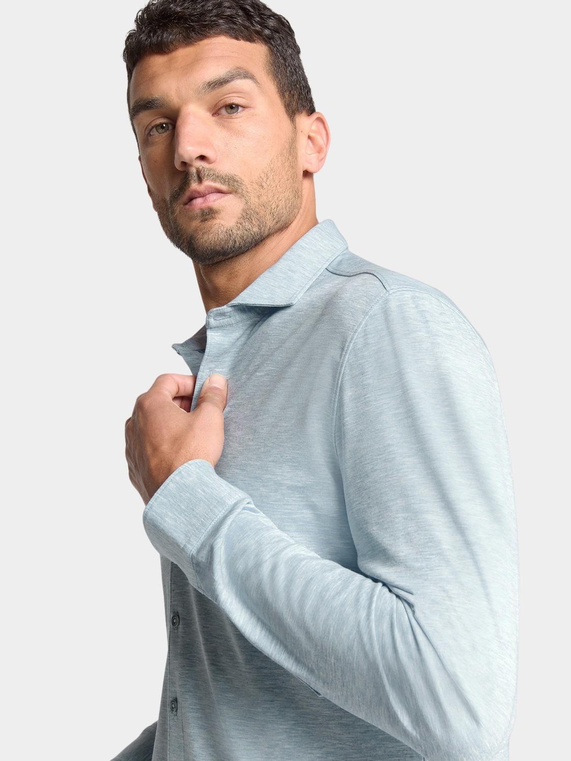 No Excess Casual hemd lange mouw Blauw  N4180/138