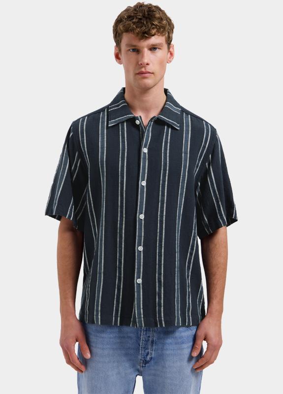 Dstrezzed overhemd korte mouw heren Blauw DS_Scotty Shortsleeve Shirt 311527/649