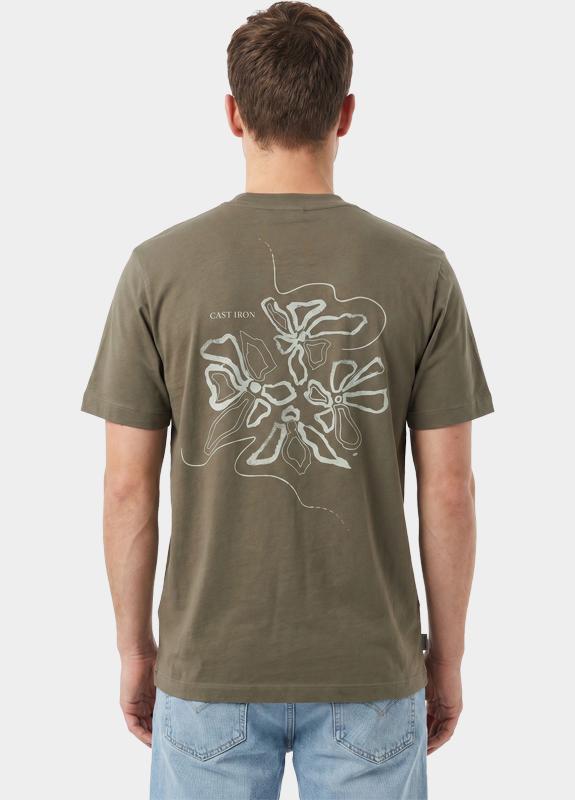 Cast Iron T-shirt korte mouw Bruin Short sleeve r-neck regular f CTSS2605587/6148