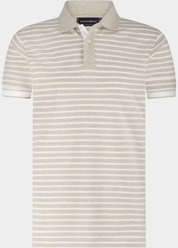 Scotland Blue Polo heren Grijs Otis Polo Stripe SPE26108OT10SB/2501