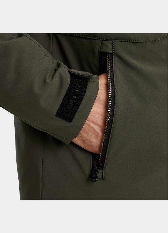 PME Legend Softshell Groen Semi long jacket HAWKDOWN Sof PJA2409140/8039
