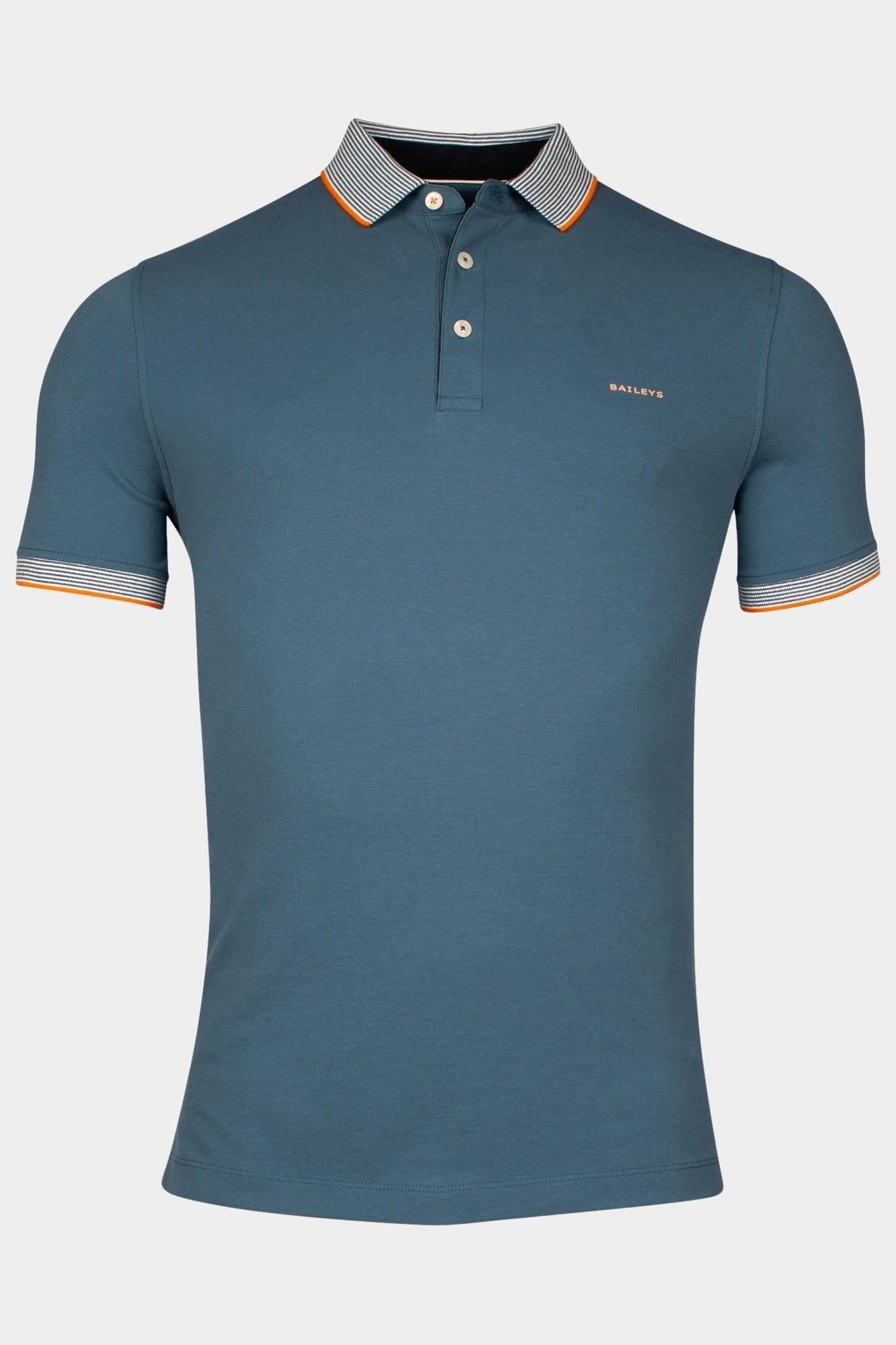Baileys Polo korte mouw Blauw Poloshirt Solid Pique 515236/98