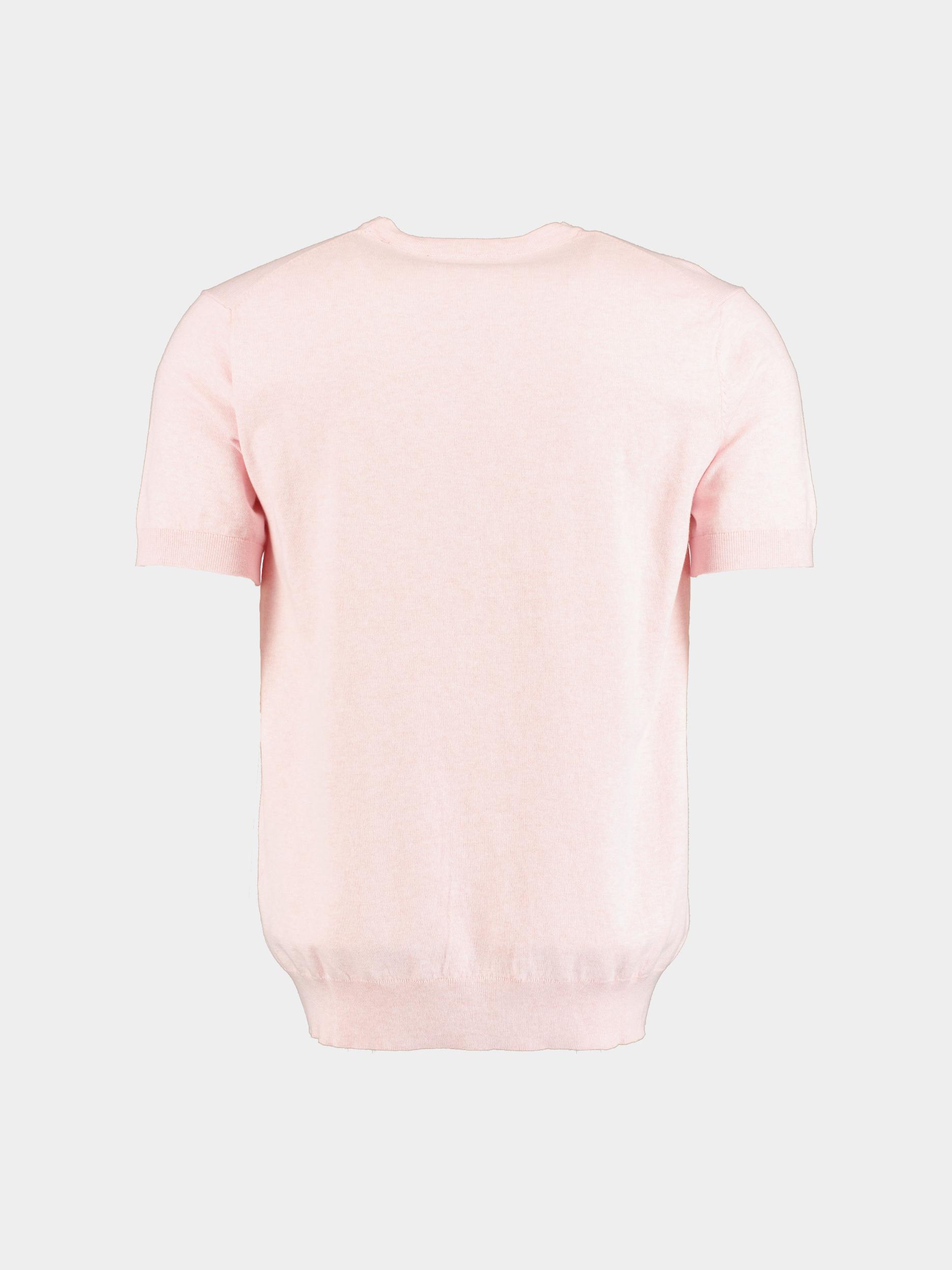 Scotland Blue T-shirt korte mouw Roze Yvan Knitted T-shirt Melange 25108YV58SB/738 candy