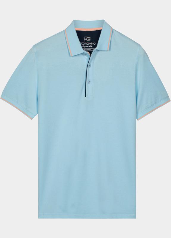 Giordano Polo heren Blauw Torino Short Sleeve Polo Two- 616552/65