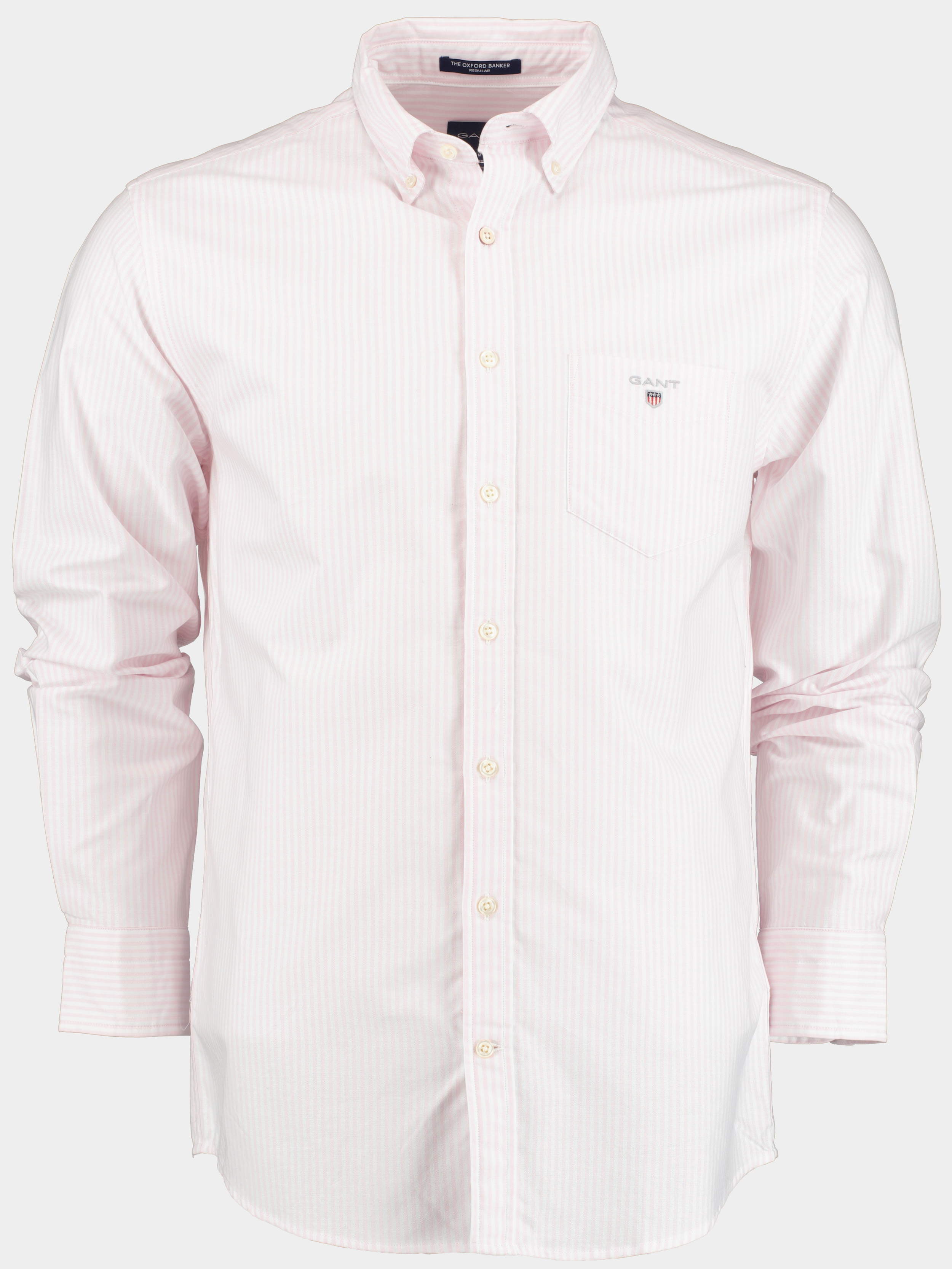 Gant Casual hemd lange mouw Roze Reg Oxford Banker BD 3056700/662