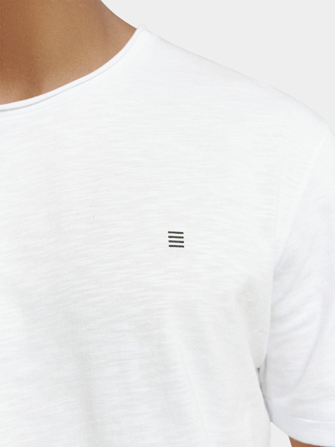 No Excess T-shirt korte mouw Wit T-Shirt Crewneck Slub N3602/010