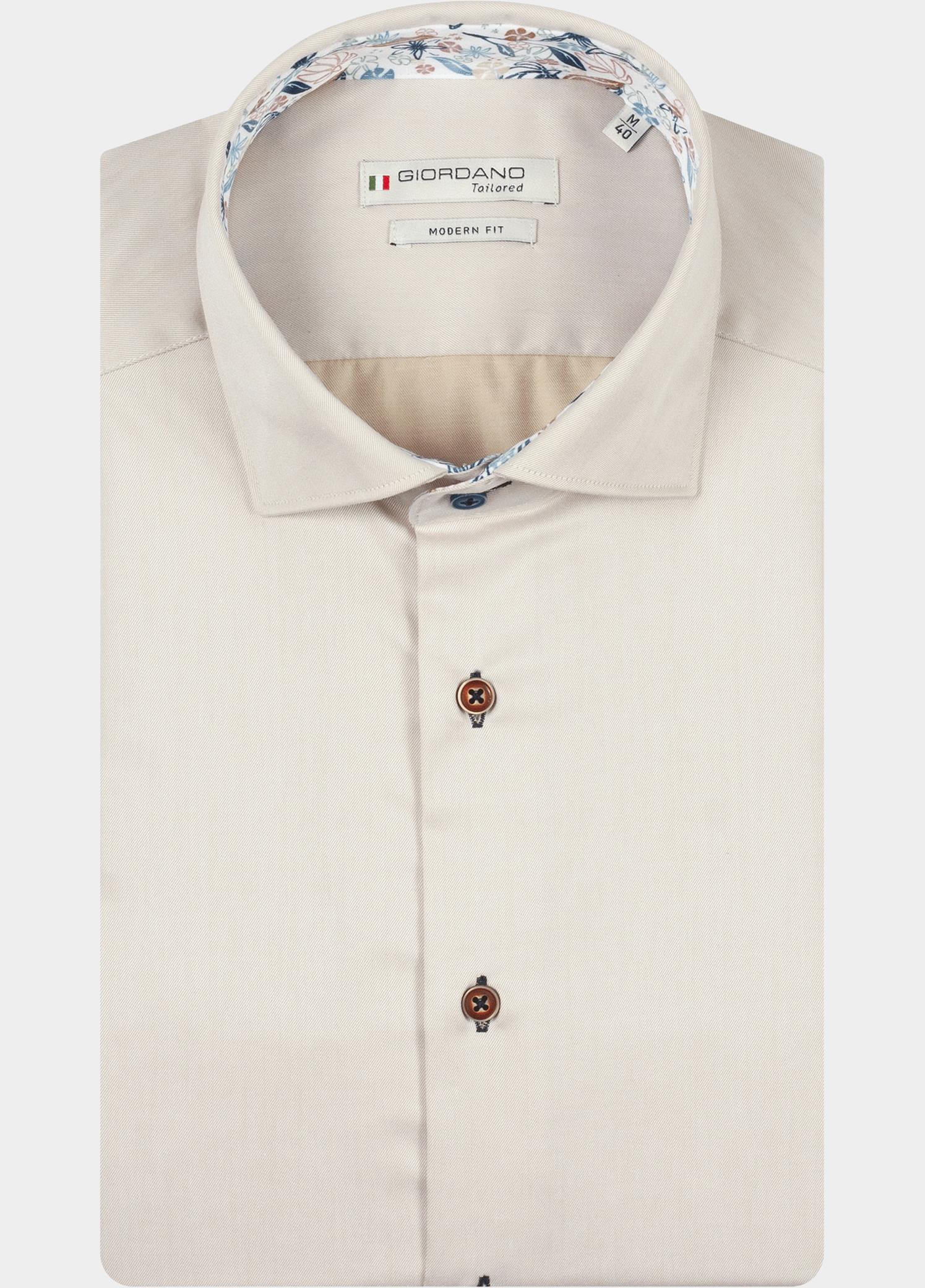 Giordano Overhemd heren Wit Locarno Long Sleeve Semi Cuta 617864/81