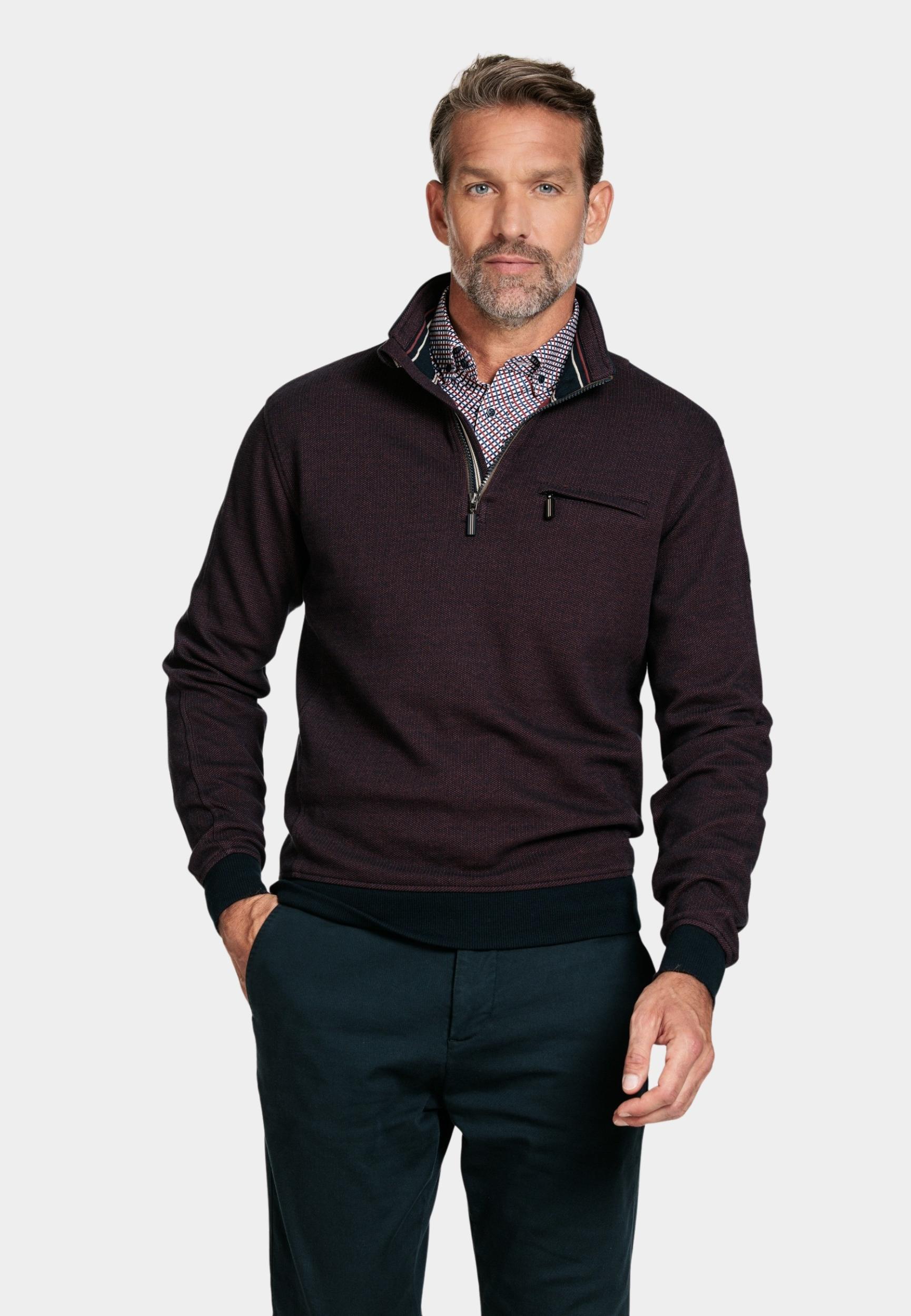Baileys Half Zip Rood Sweatshirt 1/2 zip 2-tone Jac 323195/38