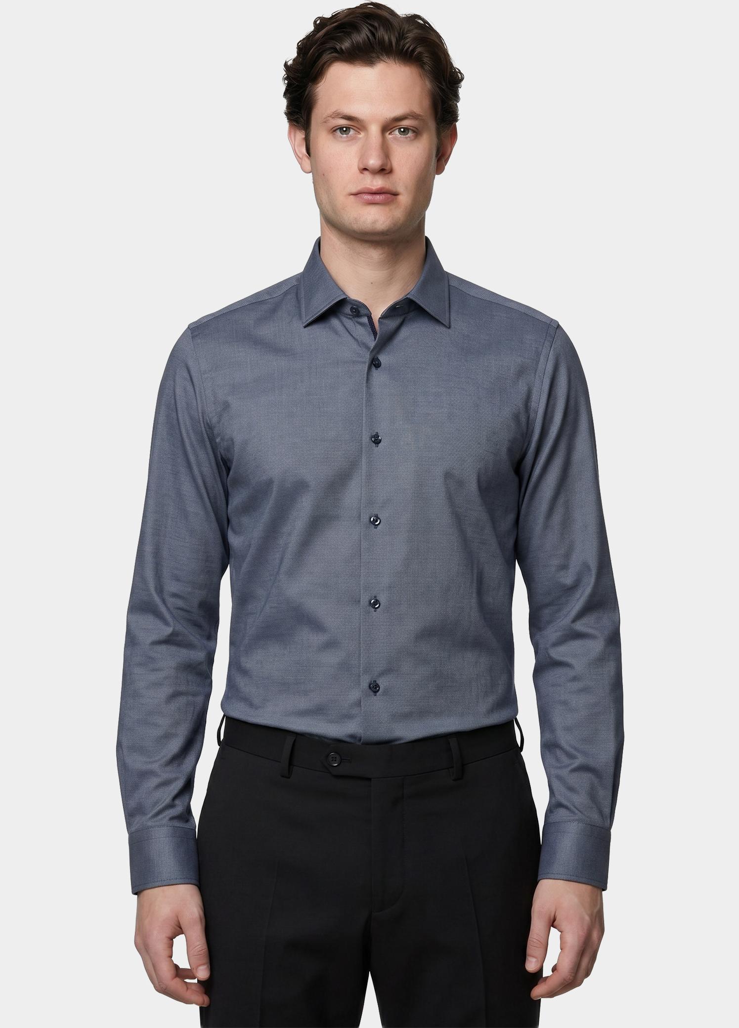 BOSS Black Business hemd lange mouw Blauw P-HANK-kent-C1-222 10241343 0 50503356/405