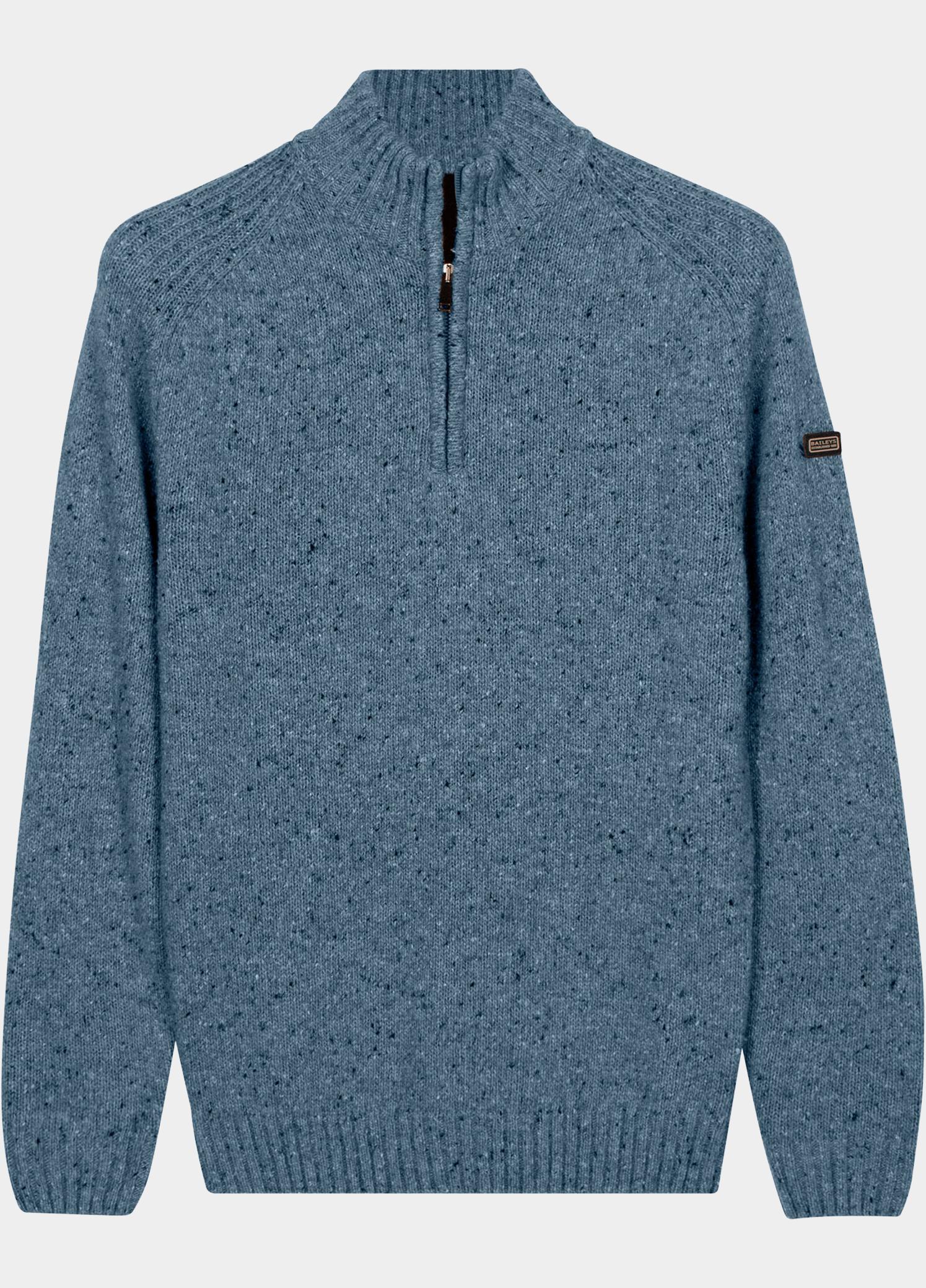 Baileys Half Zip Blauw Single Knit 628408/617