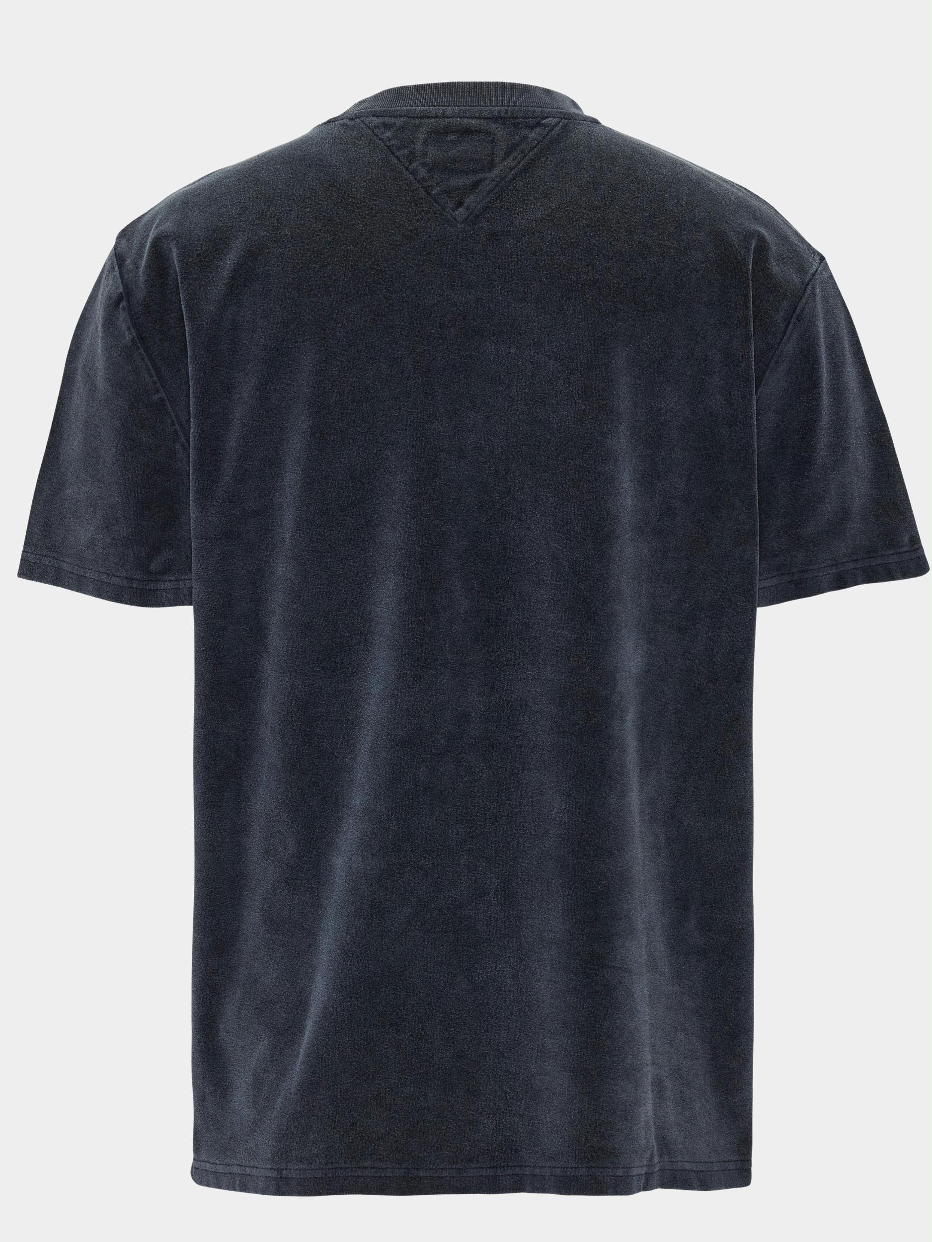 Tommy Jeans T-shirt korte mouw Blauw TJM clsc collegiate velour tee DM0DM15049/C87