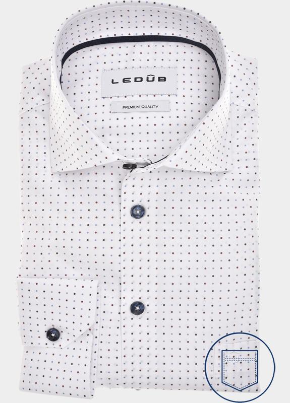 Ledub Business hemd lange mouw Wit  0143290/911-180-000