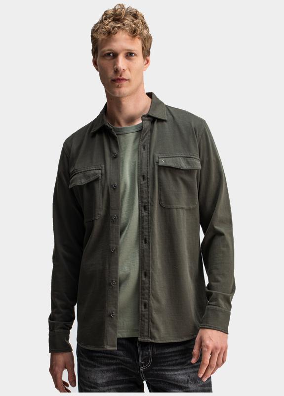 Butcher of Blue Overshirt Bruin Finn Pocket Jersey Overshirt M2524014/696