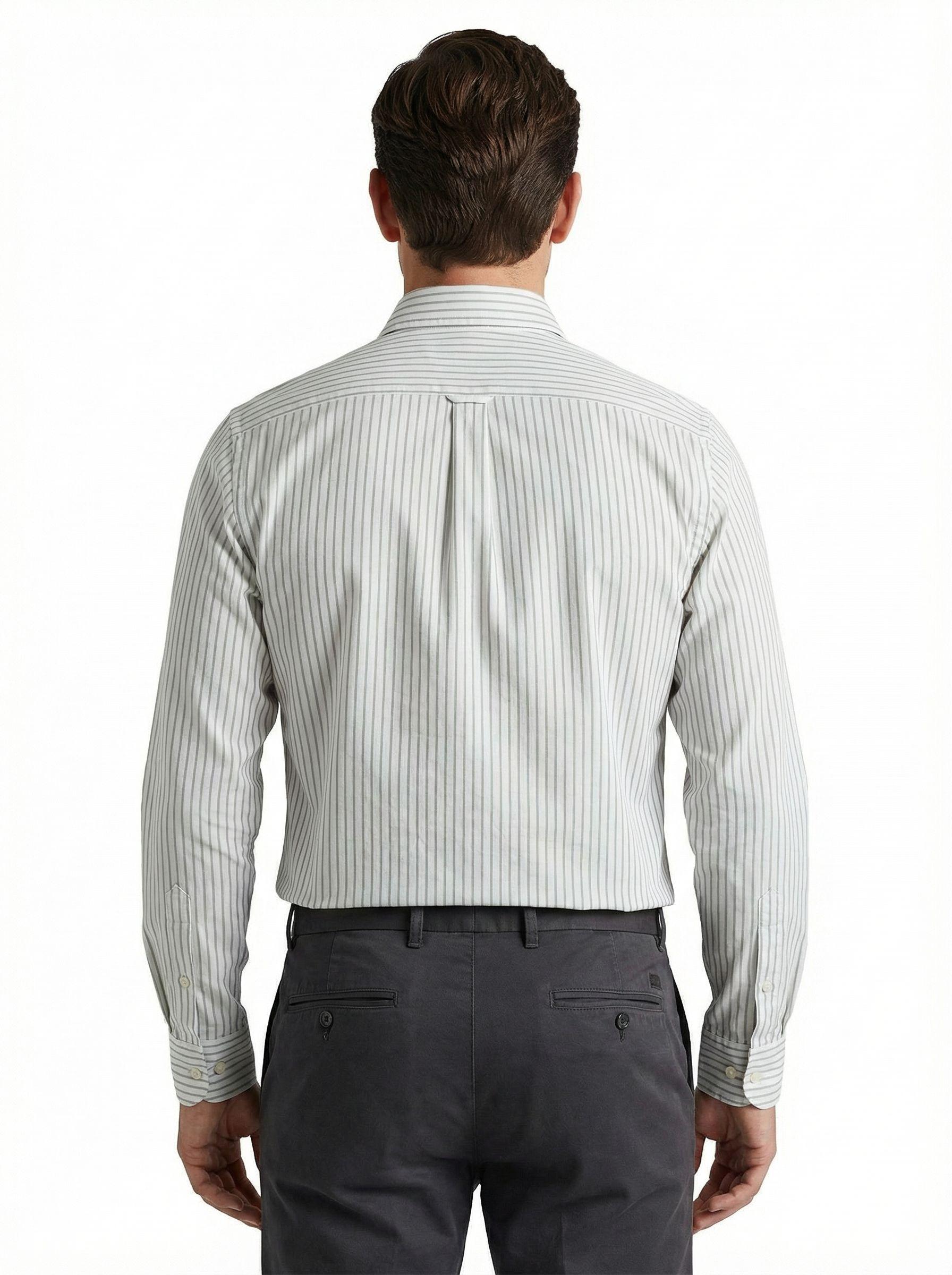 Bos Casual hemd lange mouw Beige Linnen Shirt 5401.426/2D