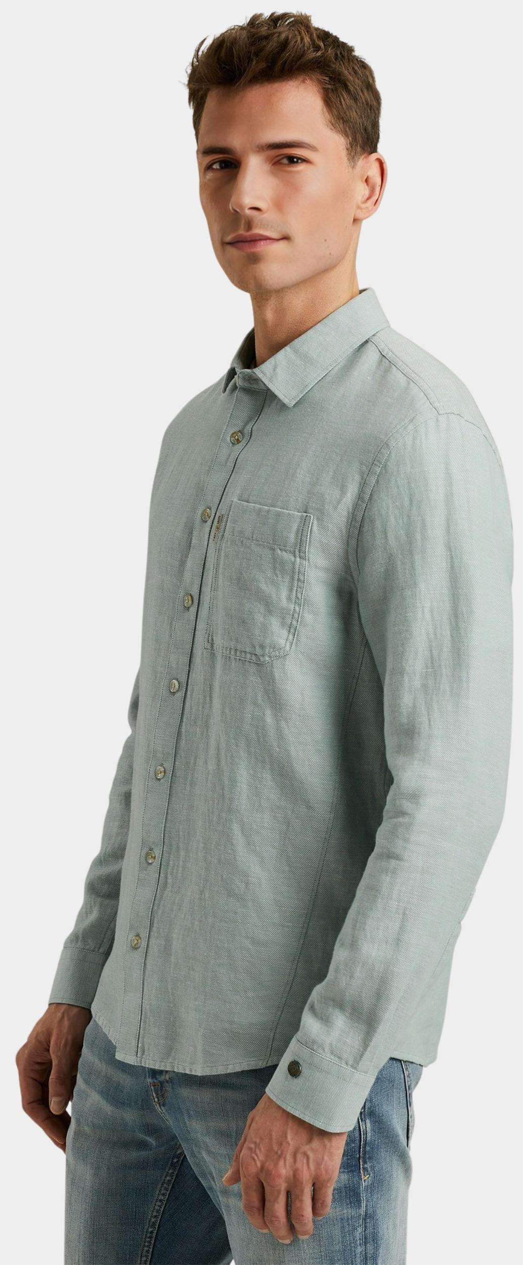 Cast Iron Casual hemd lange mouw Groen Long Sleeve Shirt Co Li YD Tw CSI2504264/5225