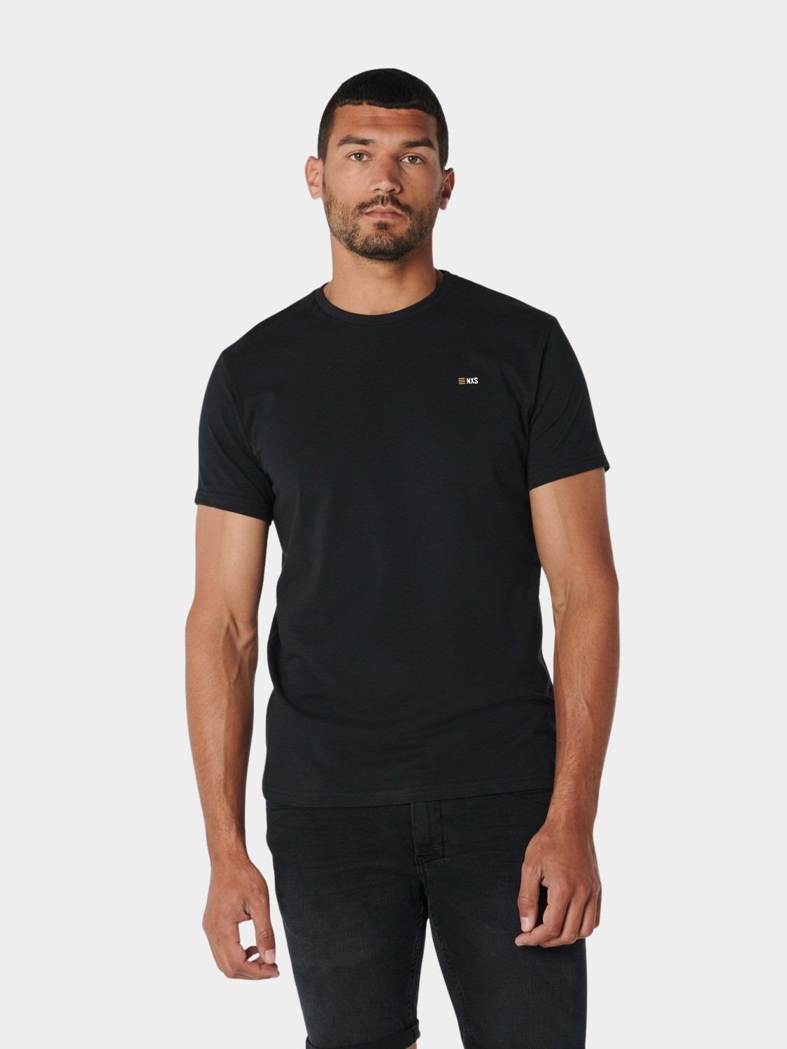 No Excess T-shirt korte mouw Zwart T-Shirt Crewneck Solid Basic N3401D/020